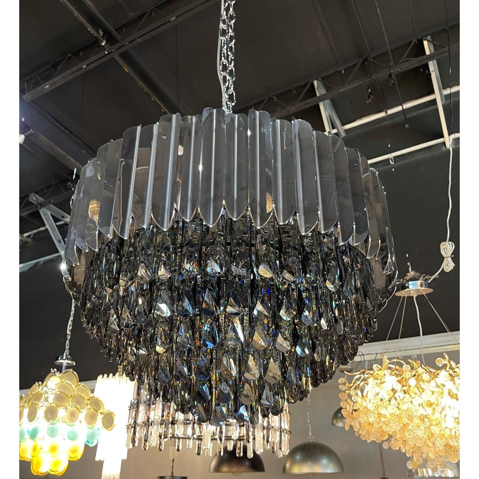 Alicante Tiered Round Crystal Chandelier - Italian Concept -