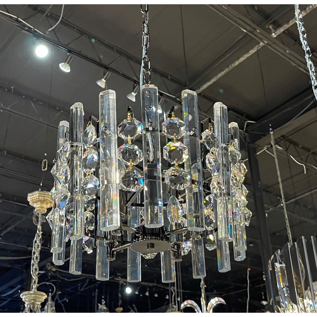 Gem Round Crystal Chandelier - Italian Concept