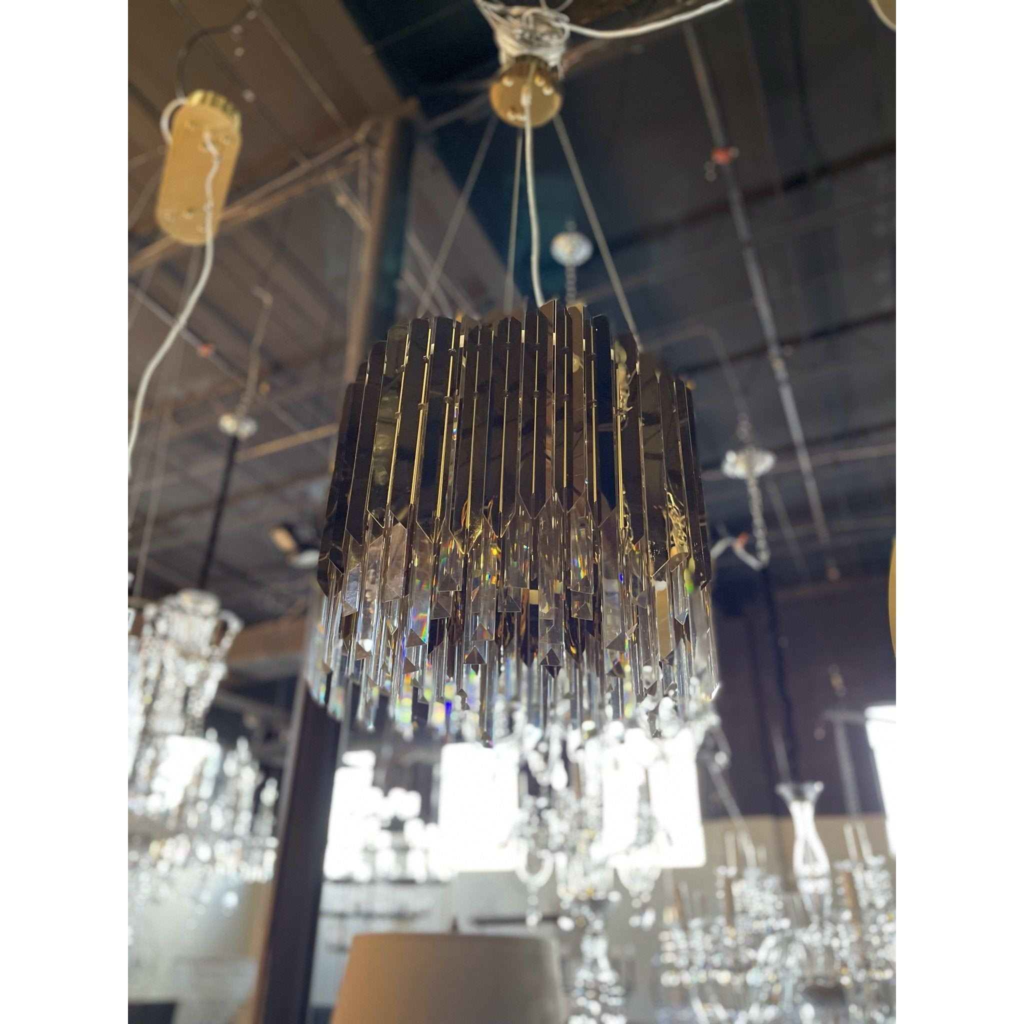 Arrows Steel Crystal Chandelier Round - Italian Concept -