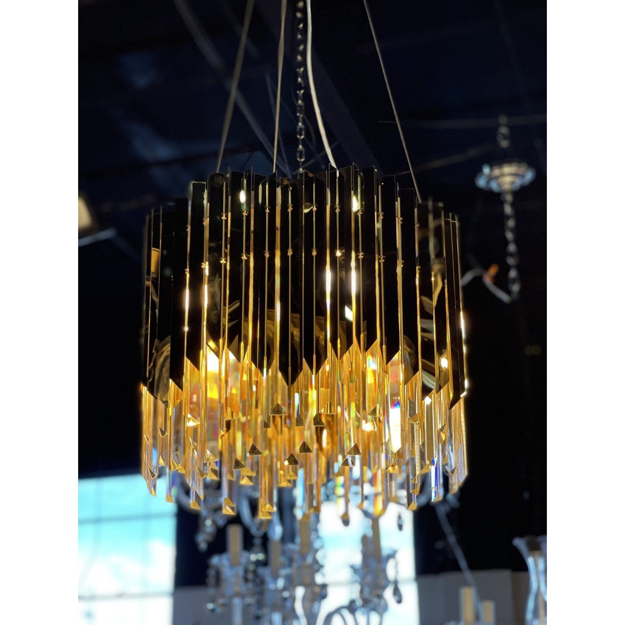 Arrows Steel Crystal Chandelier Round - Italian Concept -
