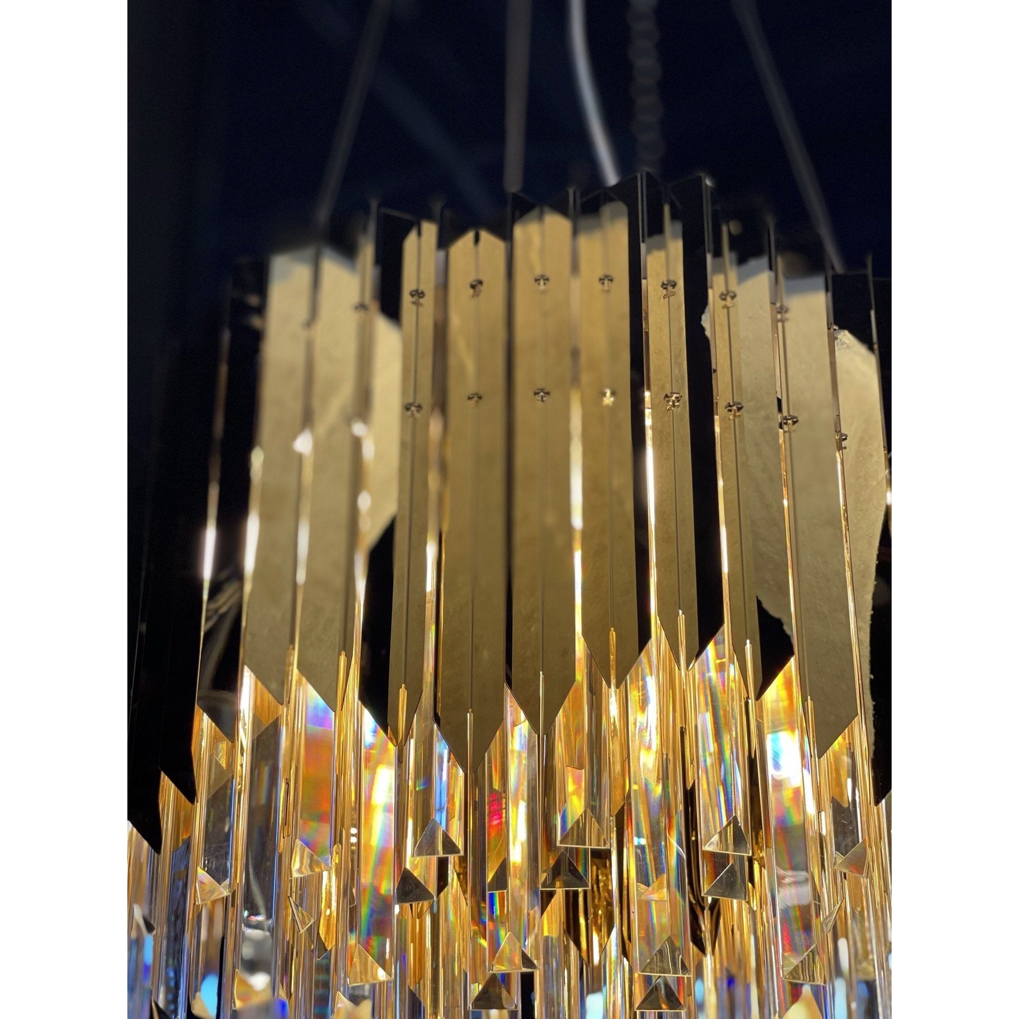 Arrows Steel Crystal Chandelier Round - Italian Concept -