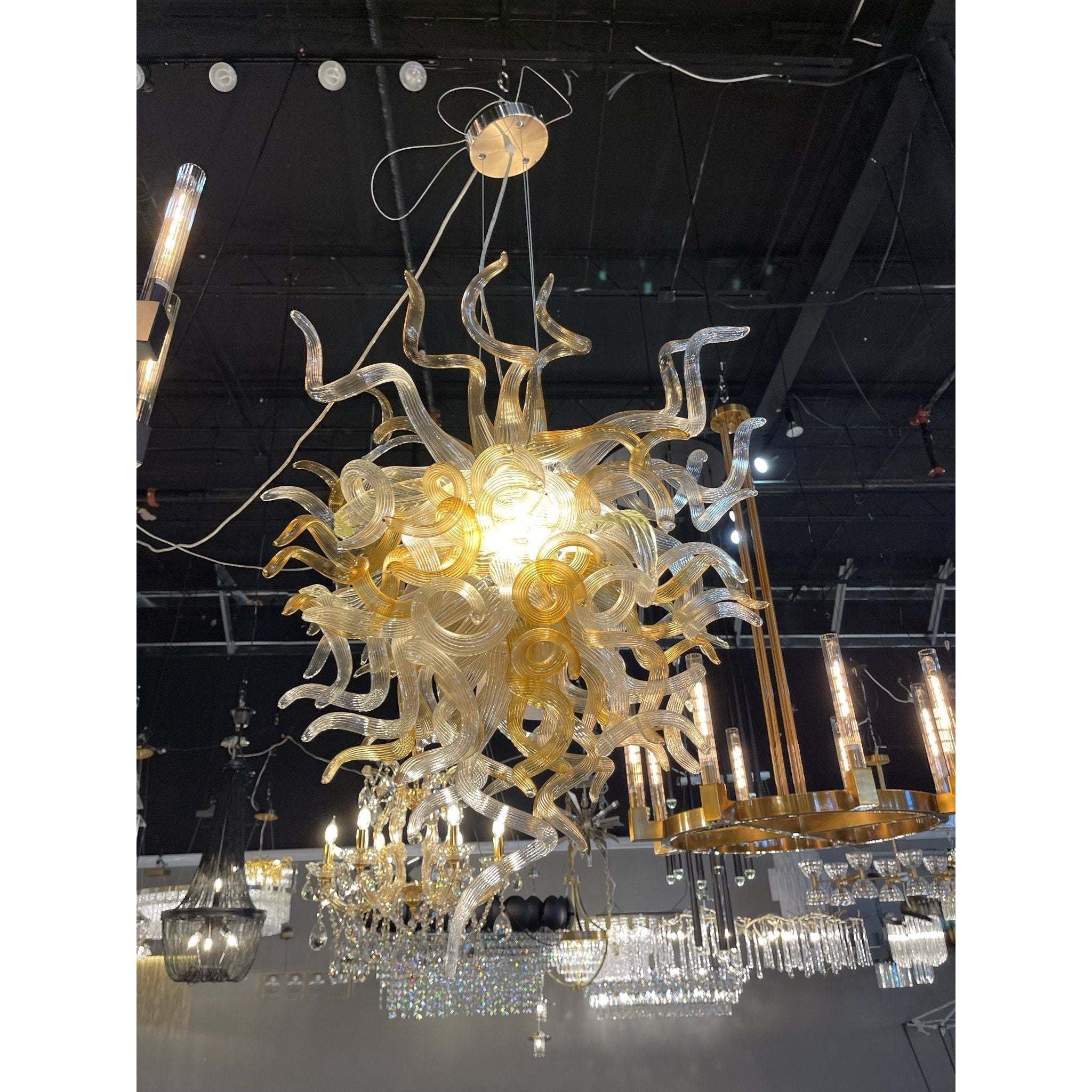 MultiColor Lincoln Murano Sputnik Glass 30" Wide Chandelier - Italian Concept -