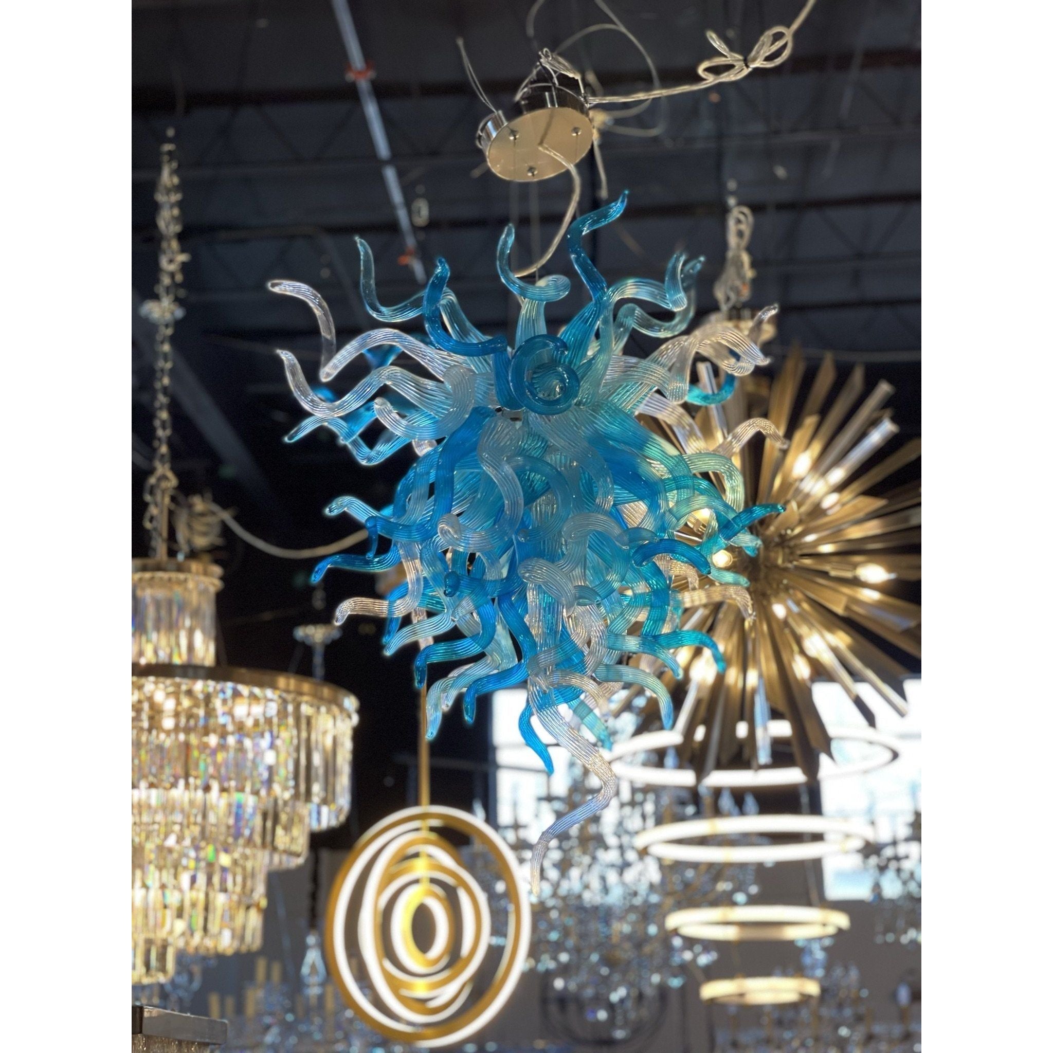 MultiColor Lincoln Murano Sputnik Glass 30" Wide Chandelier - Italian Concept -
