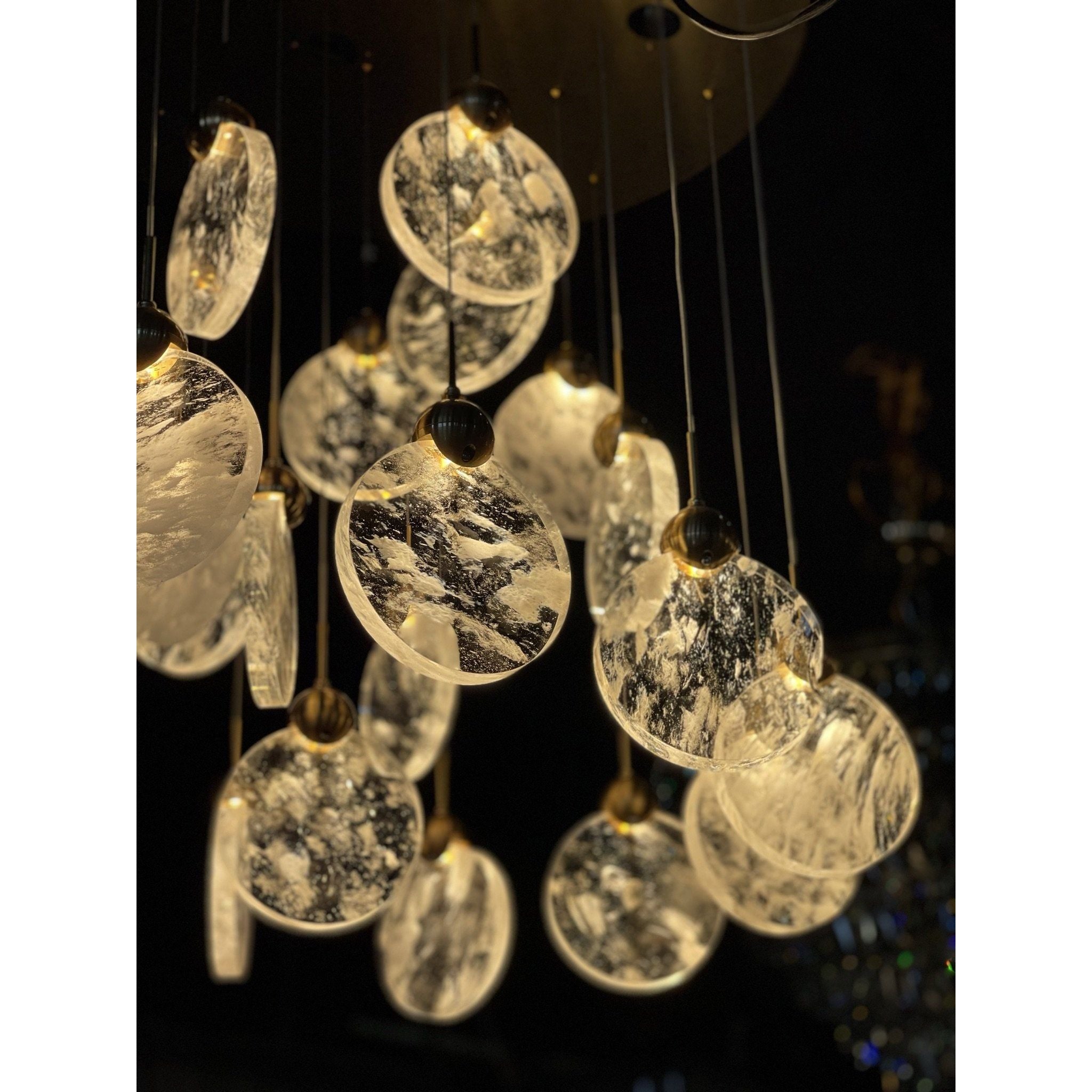 Aurora Cloud Glass Cluster LED Pendant Light - Italian Concept -
