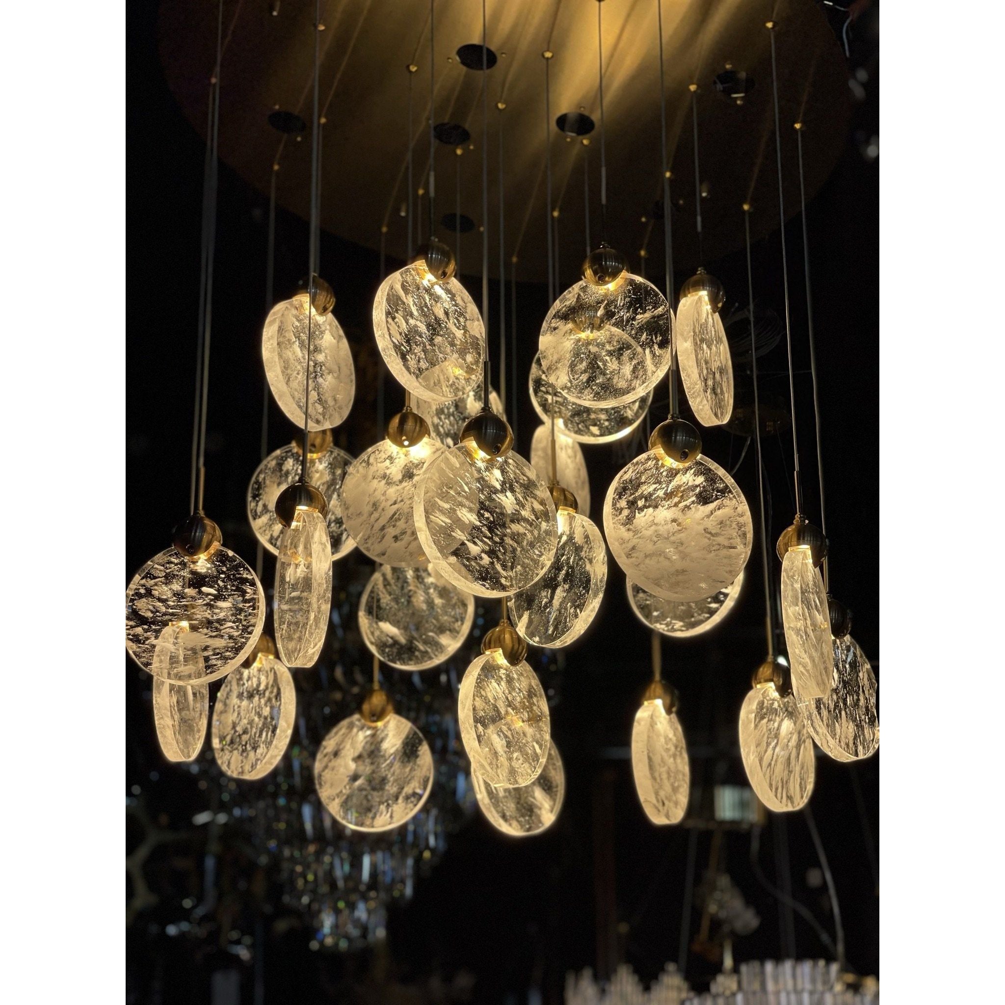 Aurora Cloud Glass Cluster LED Pendant Light - Italian Concept -