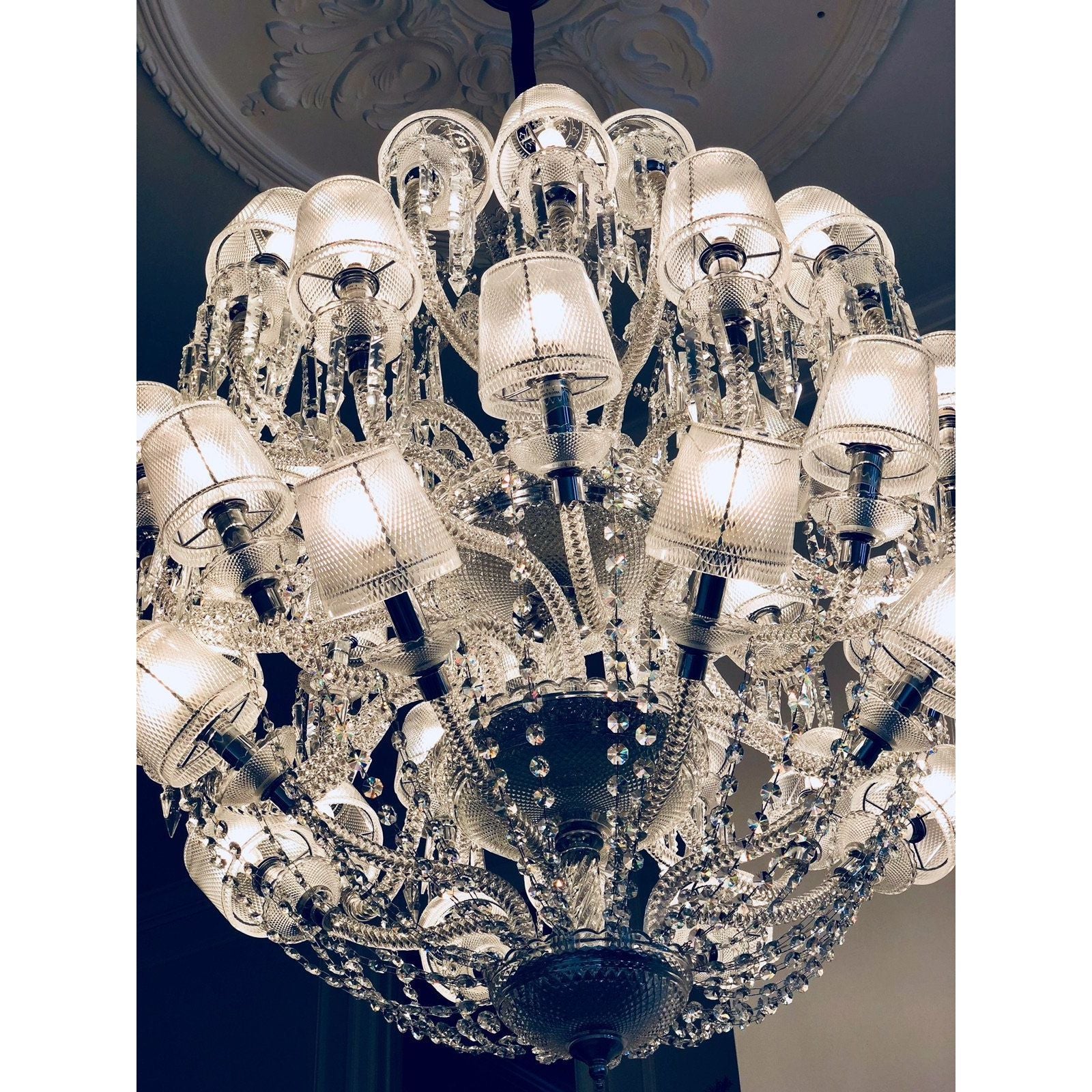Adeline Leaded Round 50 Light Crystal Chandelier - Italian Concept -