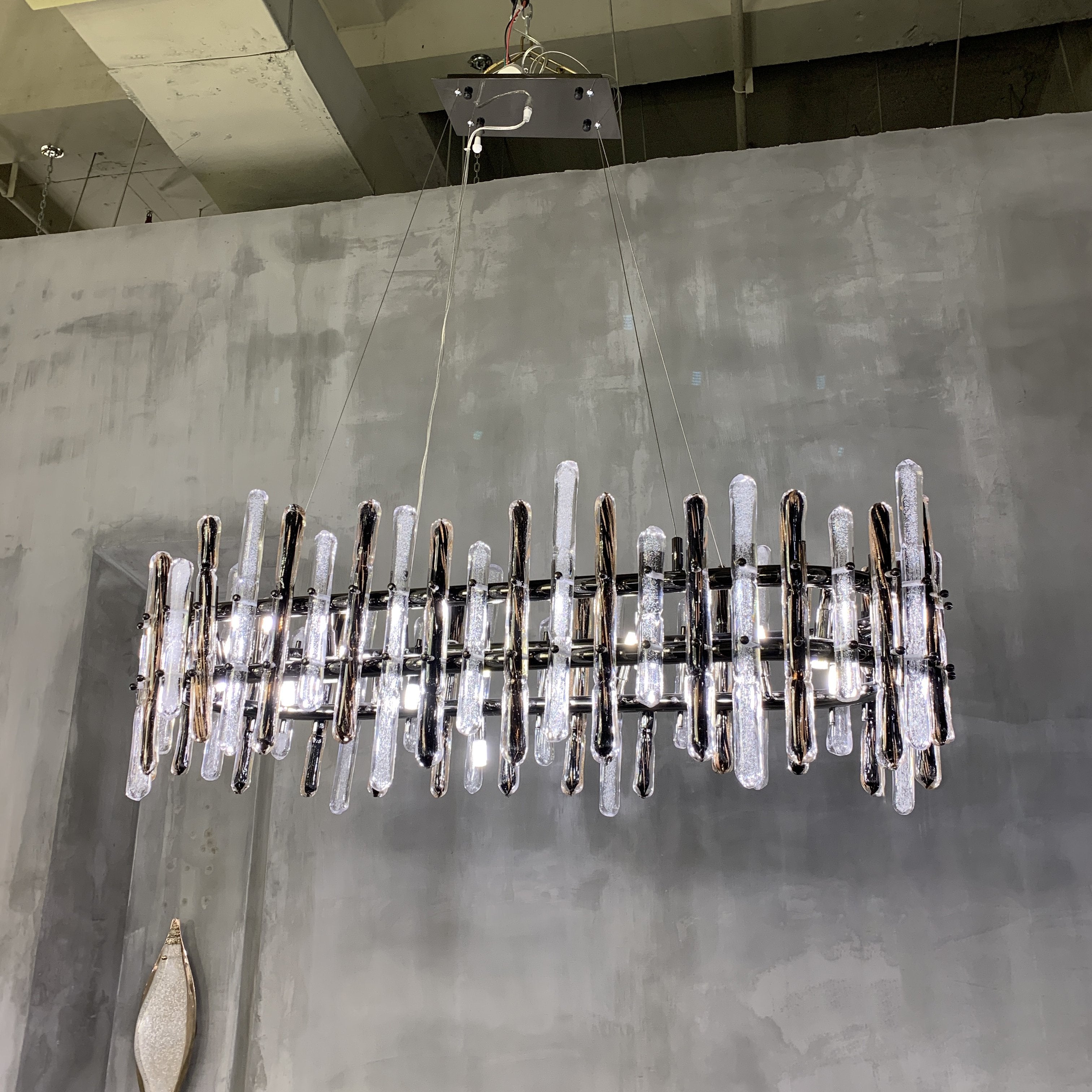 Sanjil Linear Glass Chandelier - Italian Concept
