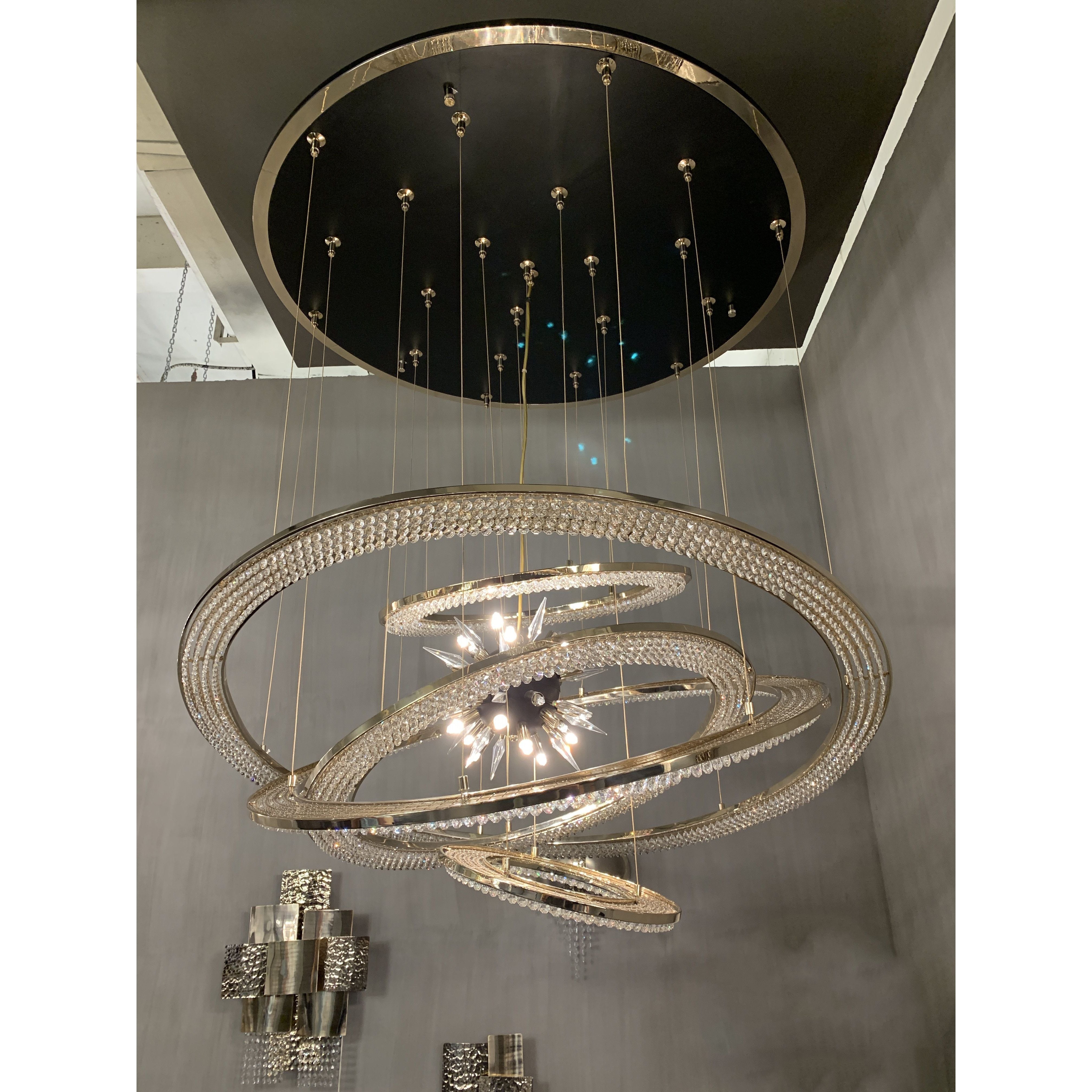 Aleron Crystal Ring Sputnik Chandelier - Italian Concept -