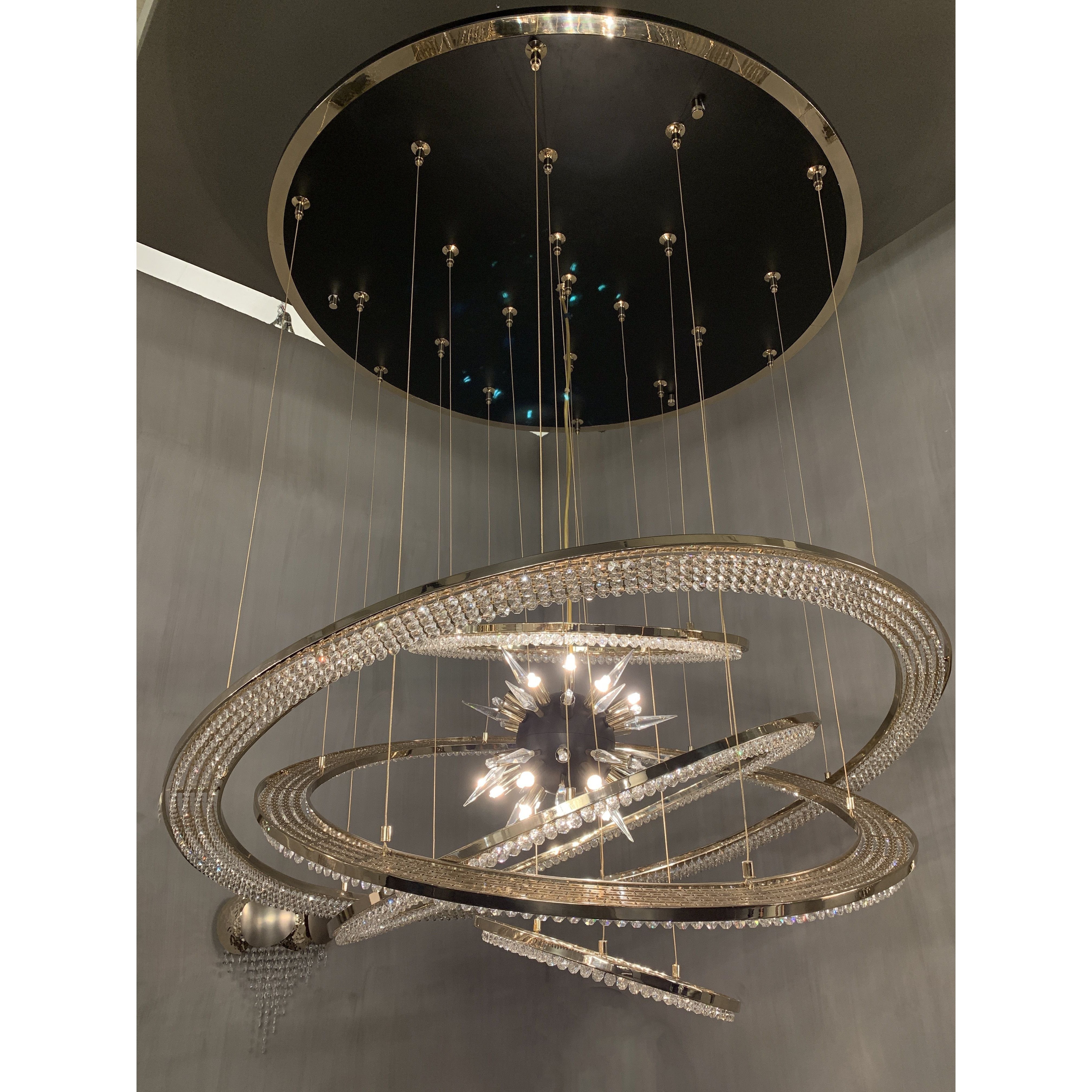 Aleron Crystal Ring Sputnik Chandelier - Italian Concept -