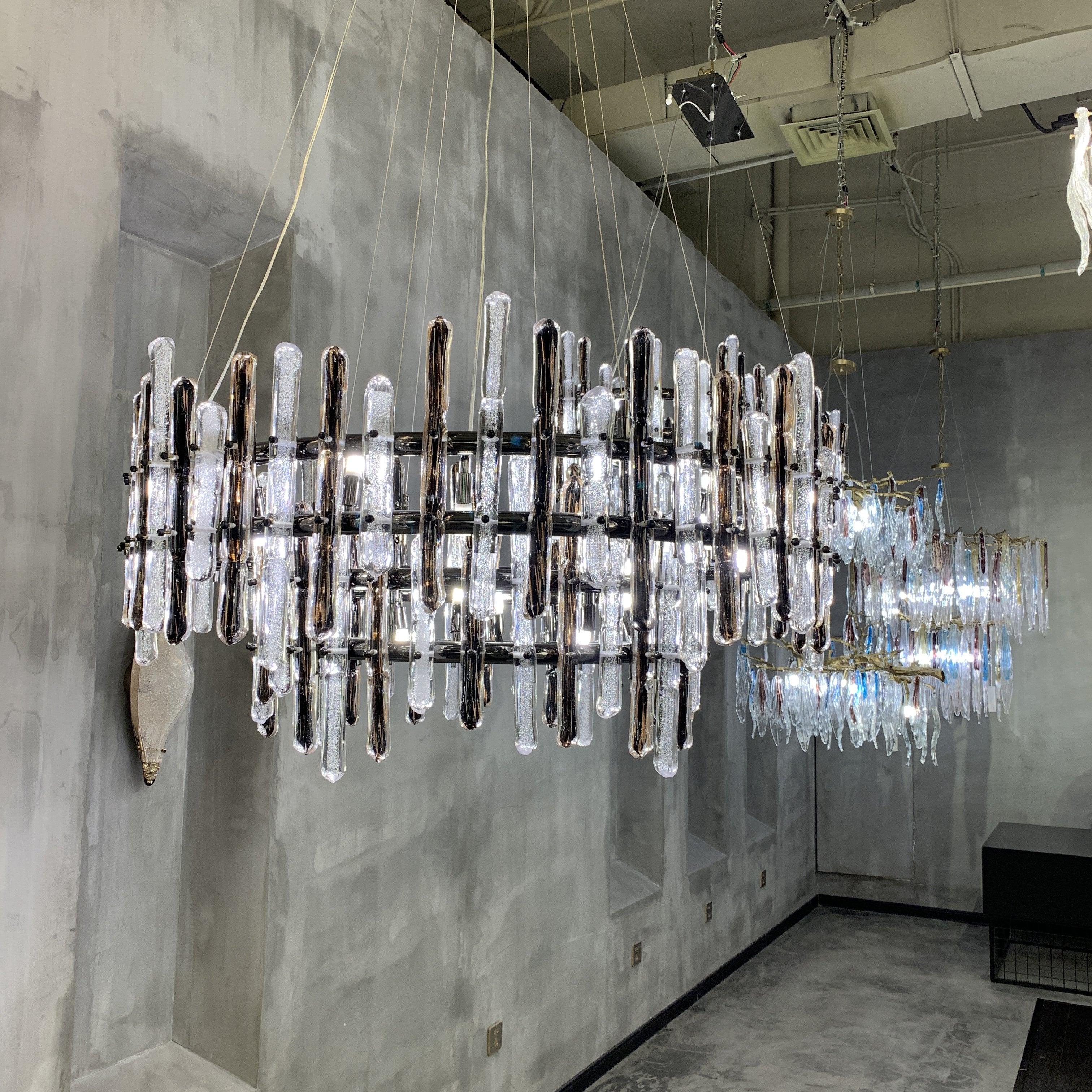 Sanjil Round Glass Chandelier - Italian Concept