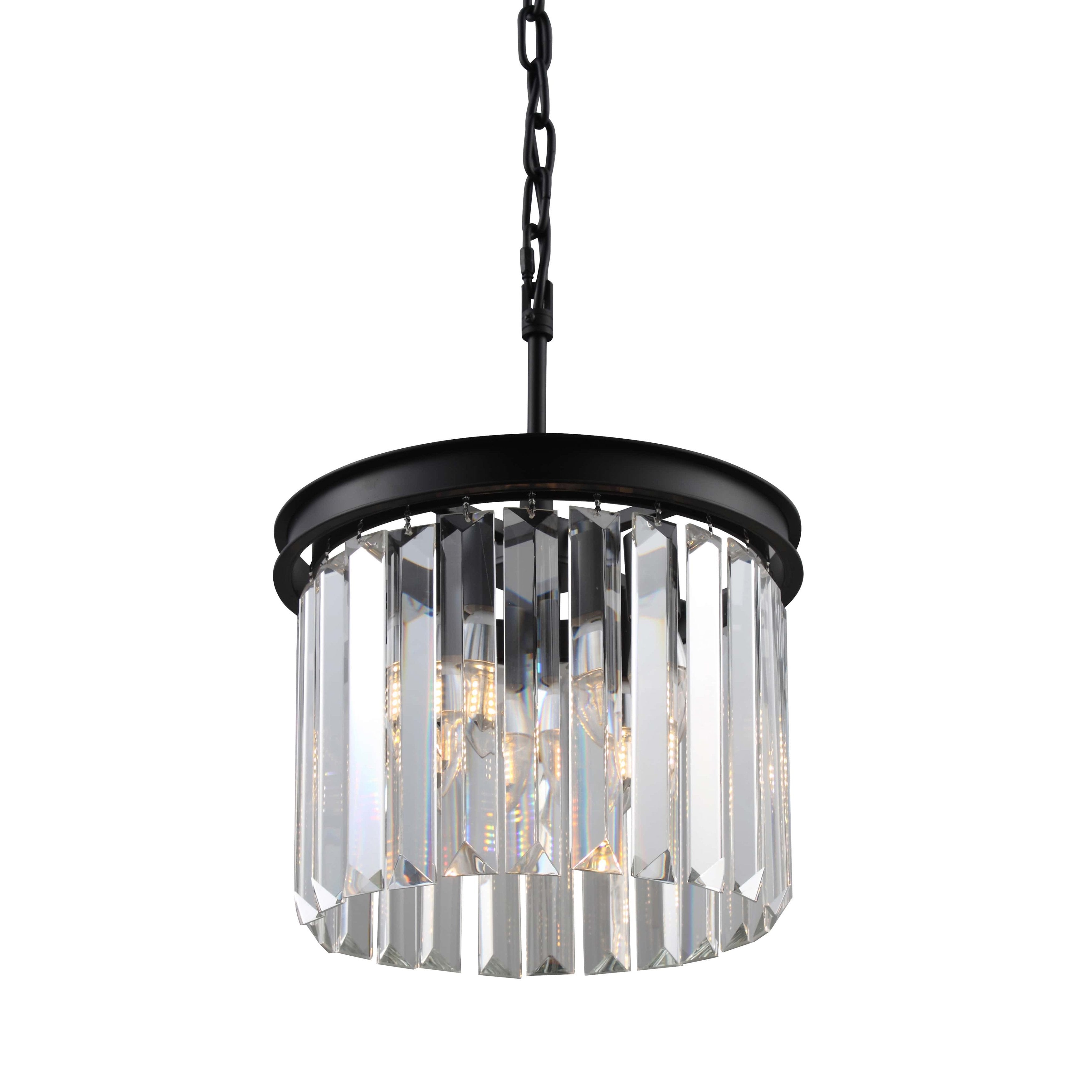 54" Wide Odeon Round Crystal Fringe Chandelier - Italian Concept -