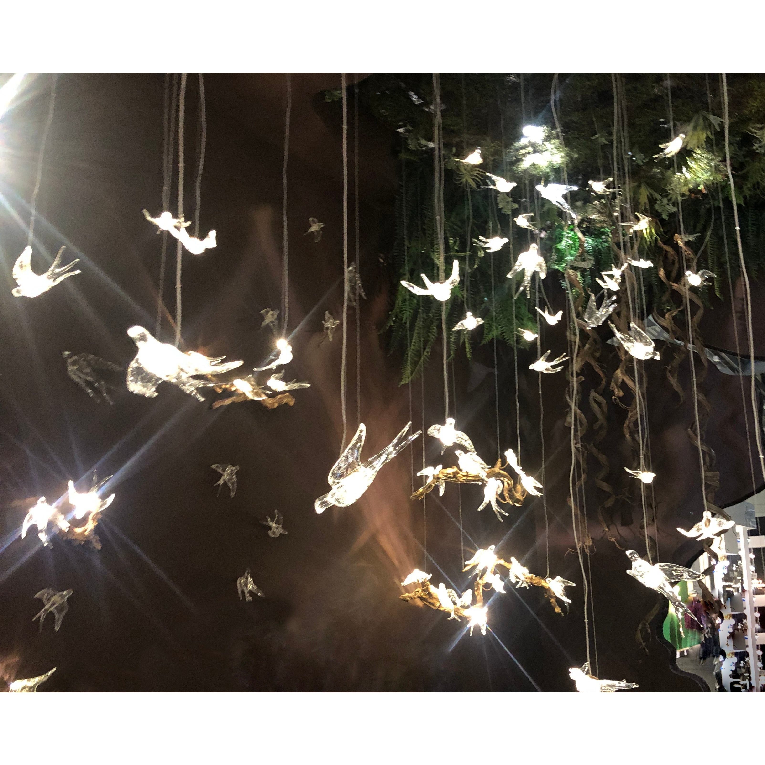 Bird Song Branching Round Teardrop Chandelier - Italian Concept