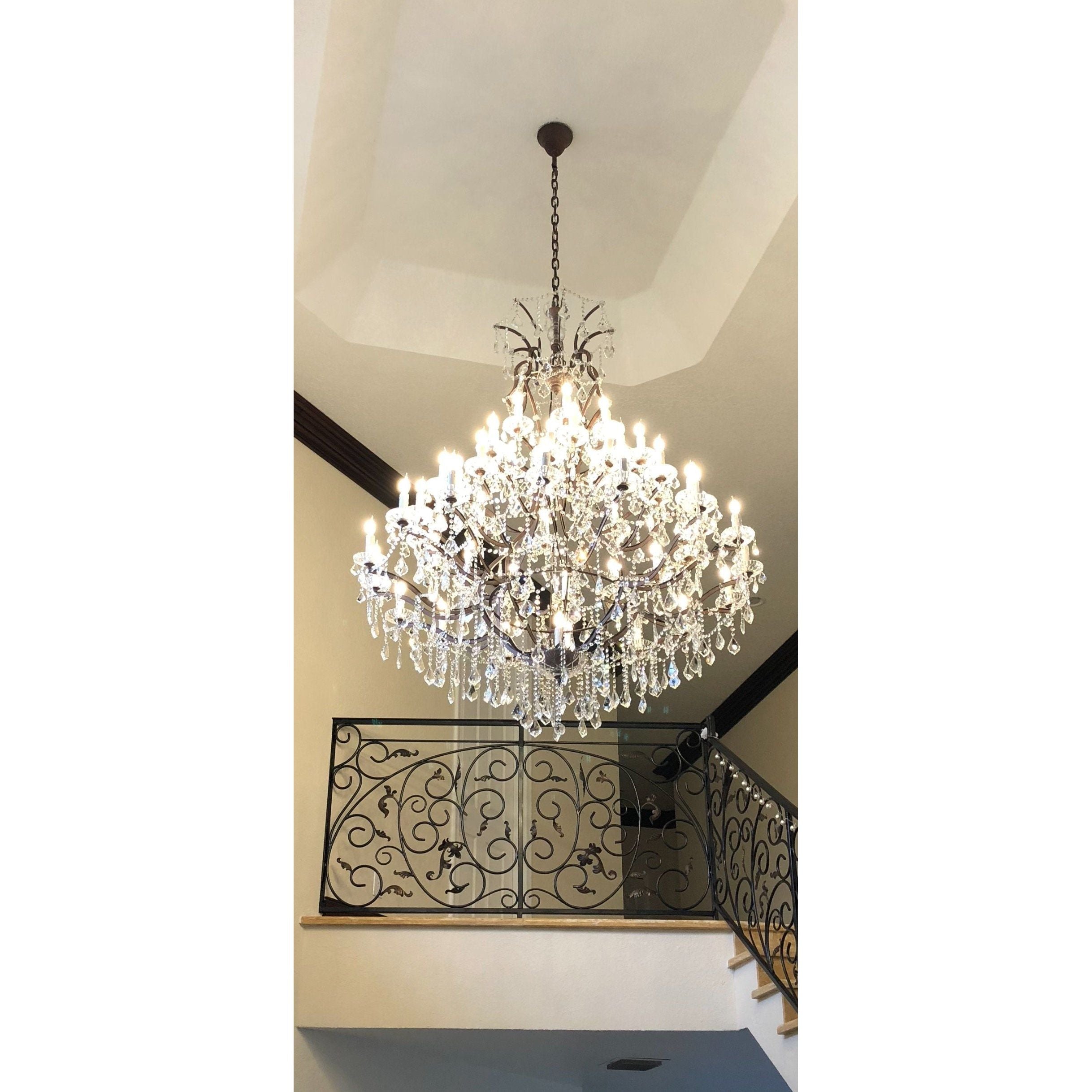 50 Light 60” Rococo Maria Theresa Crystal Chandelier - Italian Concept -