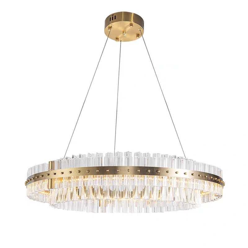 Aquinox 2-Tier Round Crystal Ring LED Chandelier - Italian Concept -