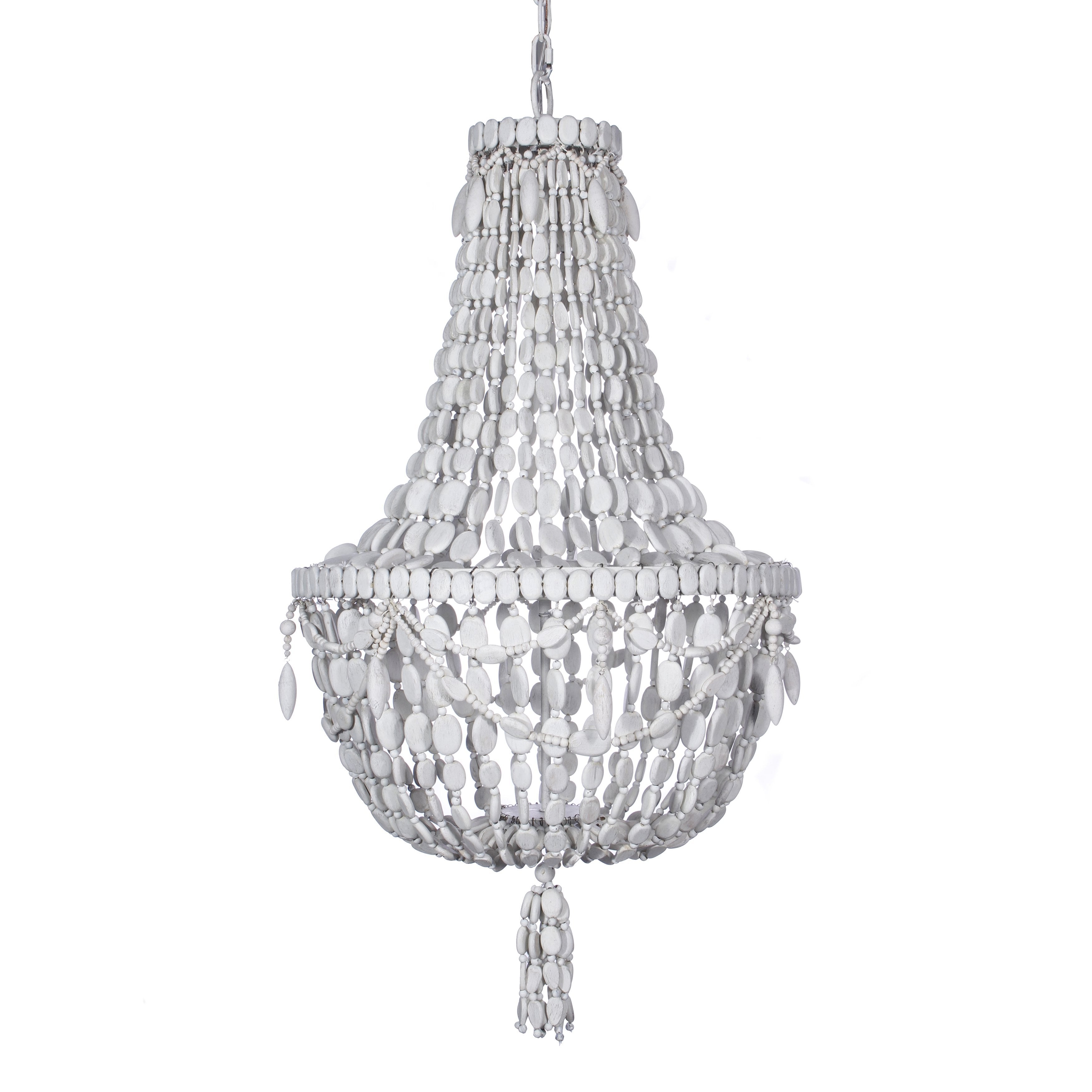 Francine Empire Wood Bead Chandelier - Italian Concept