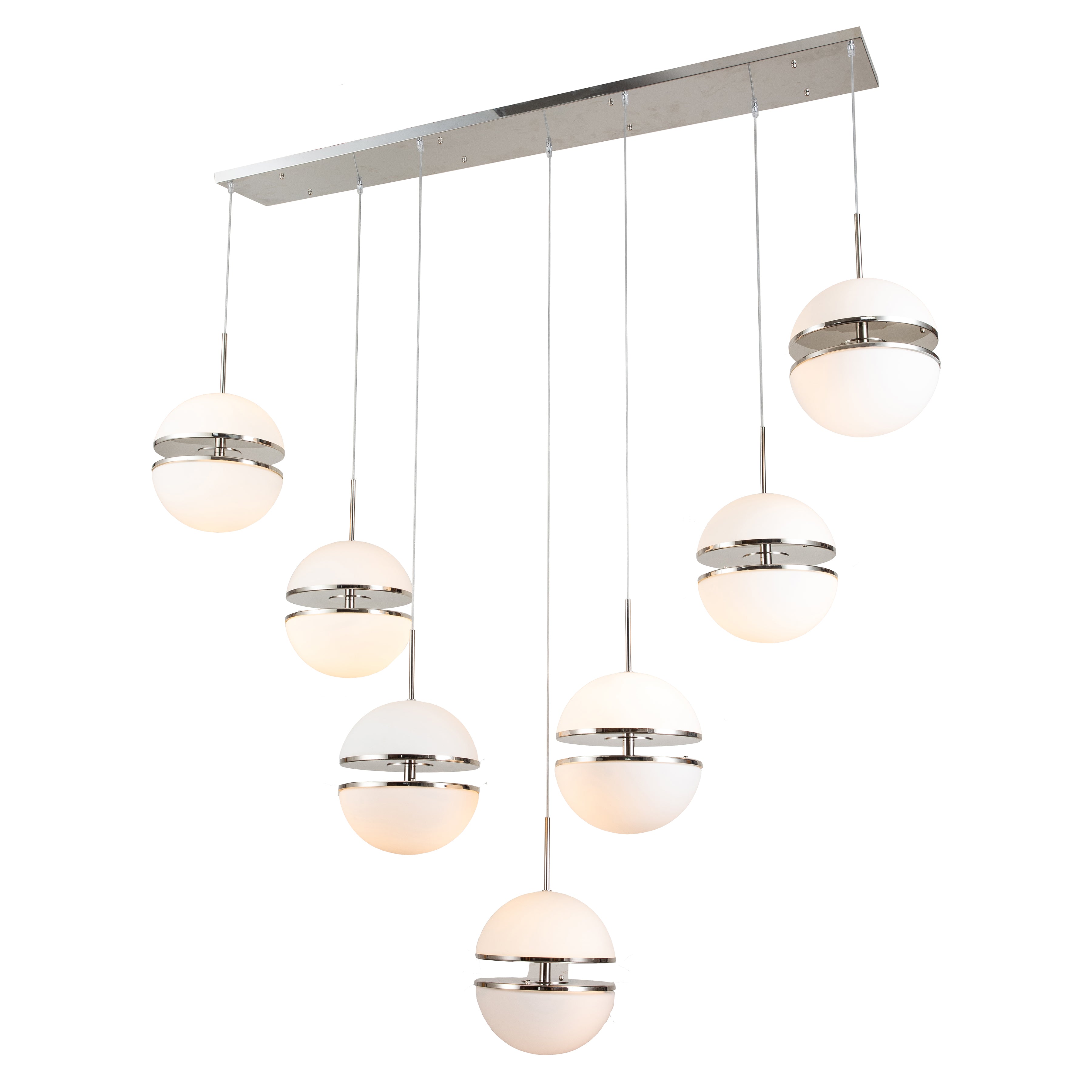 Half-Sphere Glass Globe Pendant Chandelier - Italian Concept - Size