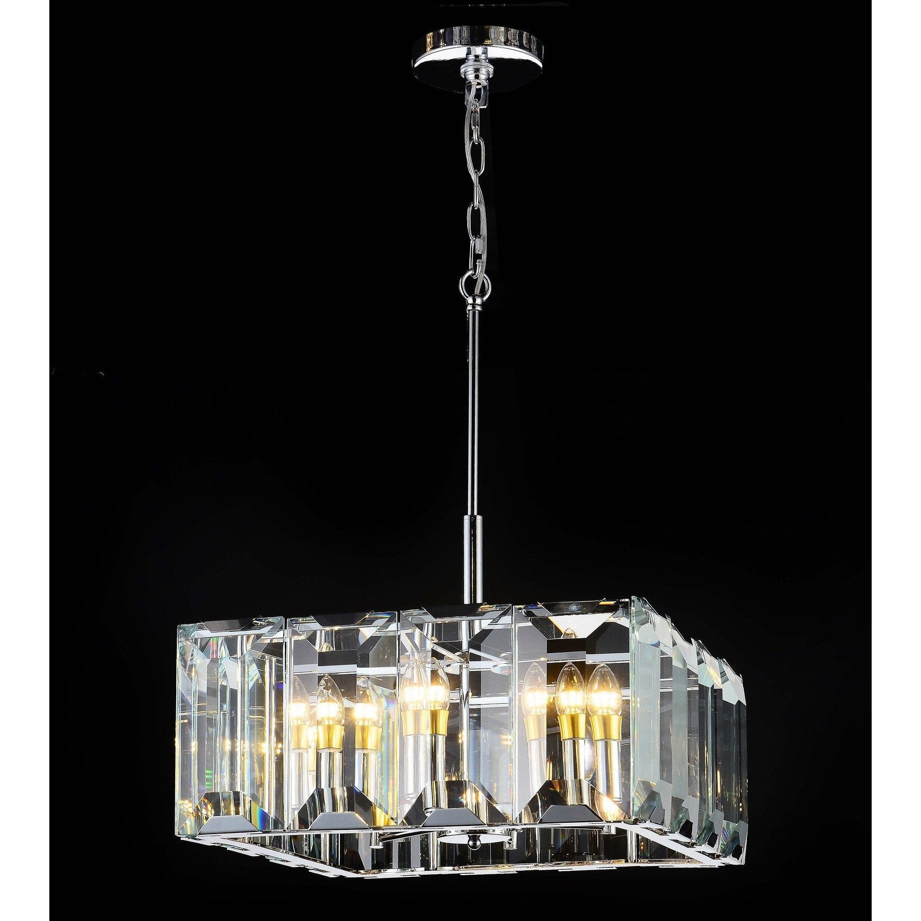 Tundra Square Crystal 24" Chandelier - Italian Concept