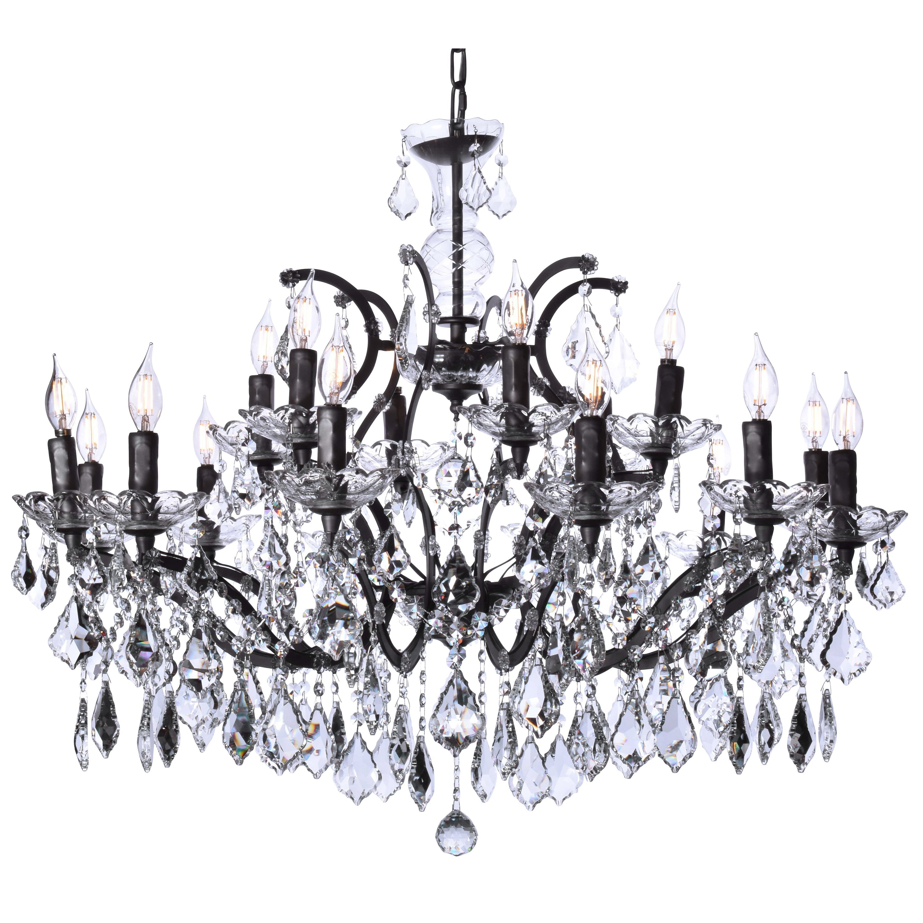 Oval 48"W 18 Light Maria Theresa Crystal Chandelier - Italian Concept -