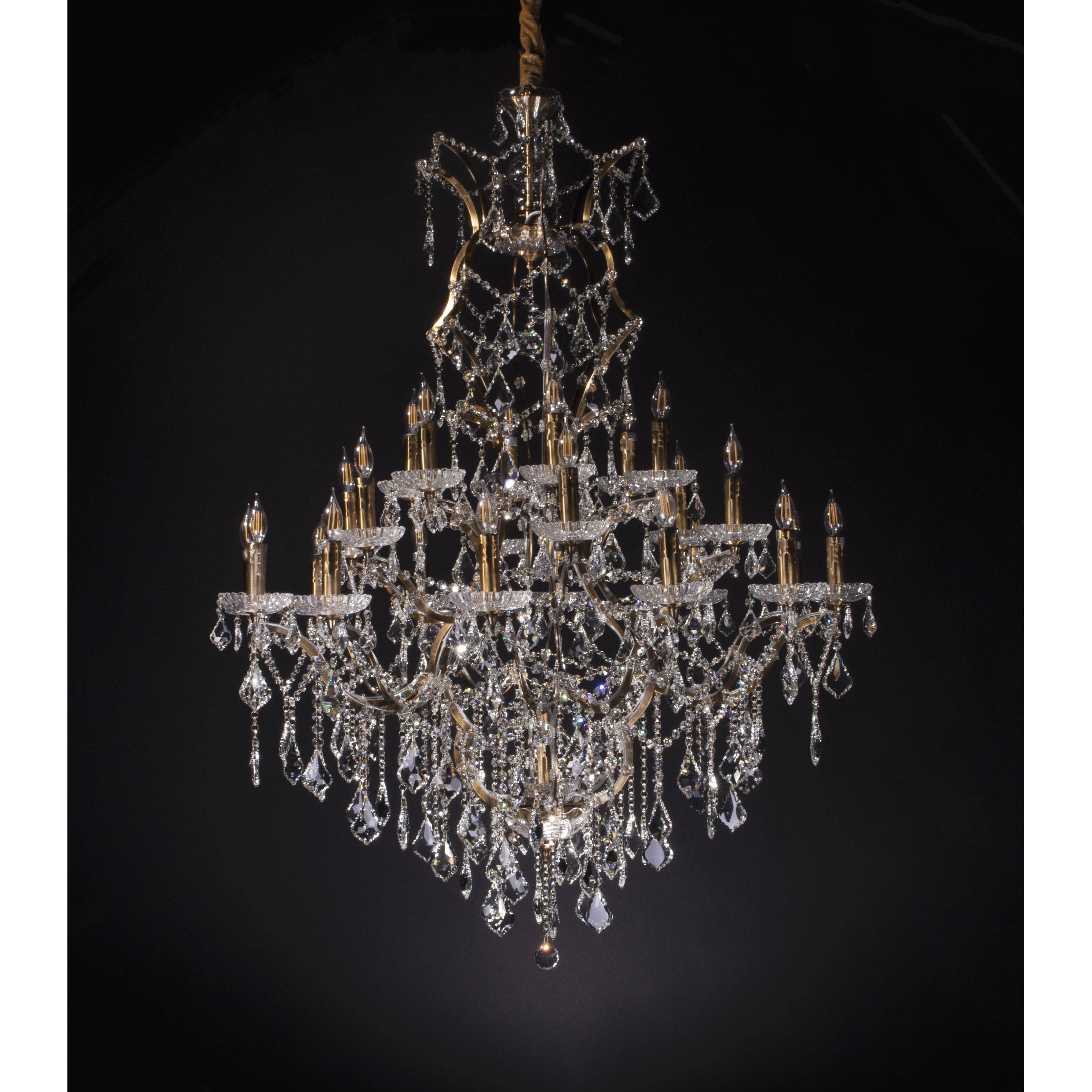 25 Light Maria Theresa Smoke Crystal Chandelier - Italian Concept -