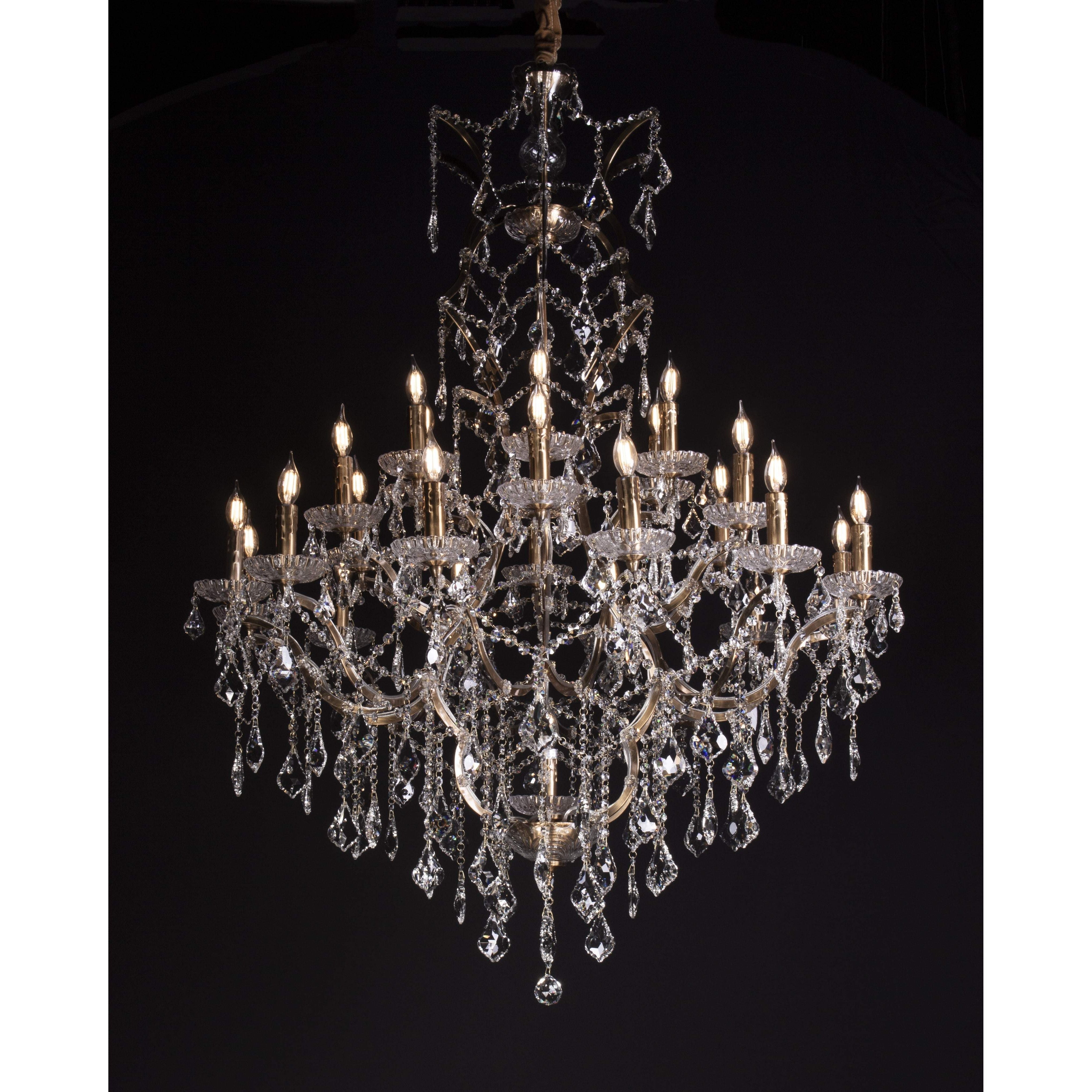 25 Light Maria Theresa Smoke Crystal Chandelier - Italian Concept -