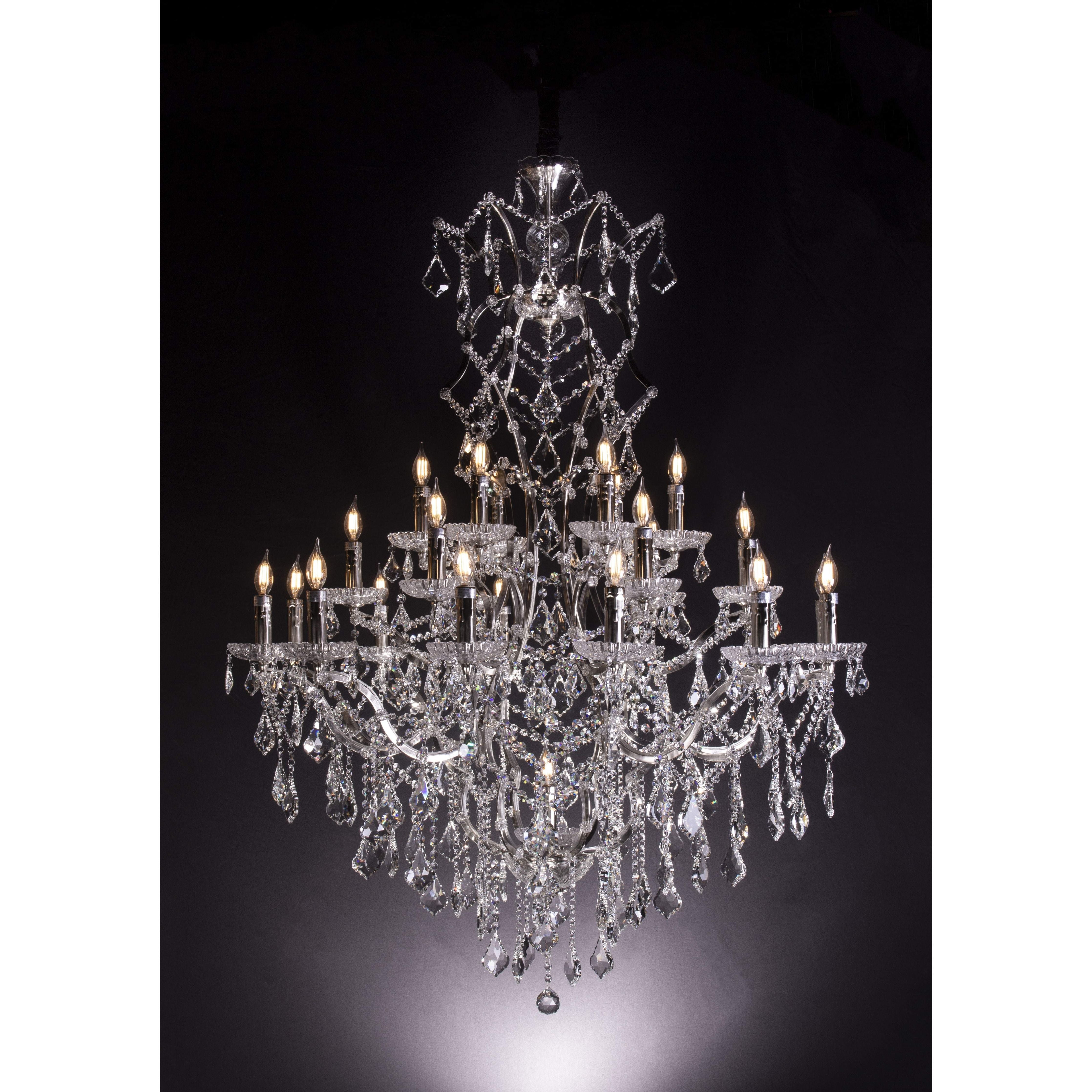 25 Light Maria Theresa Smoke Crystal Chandelier - Italian Concept -