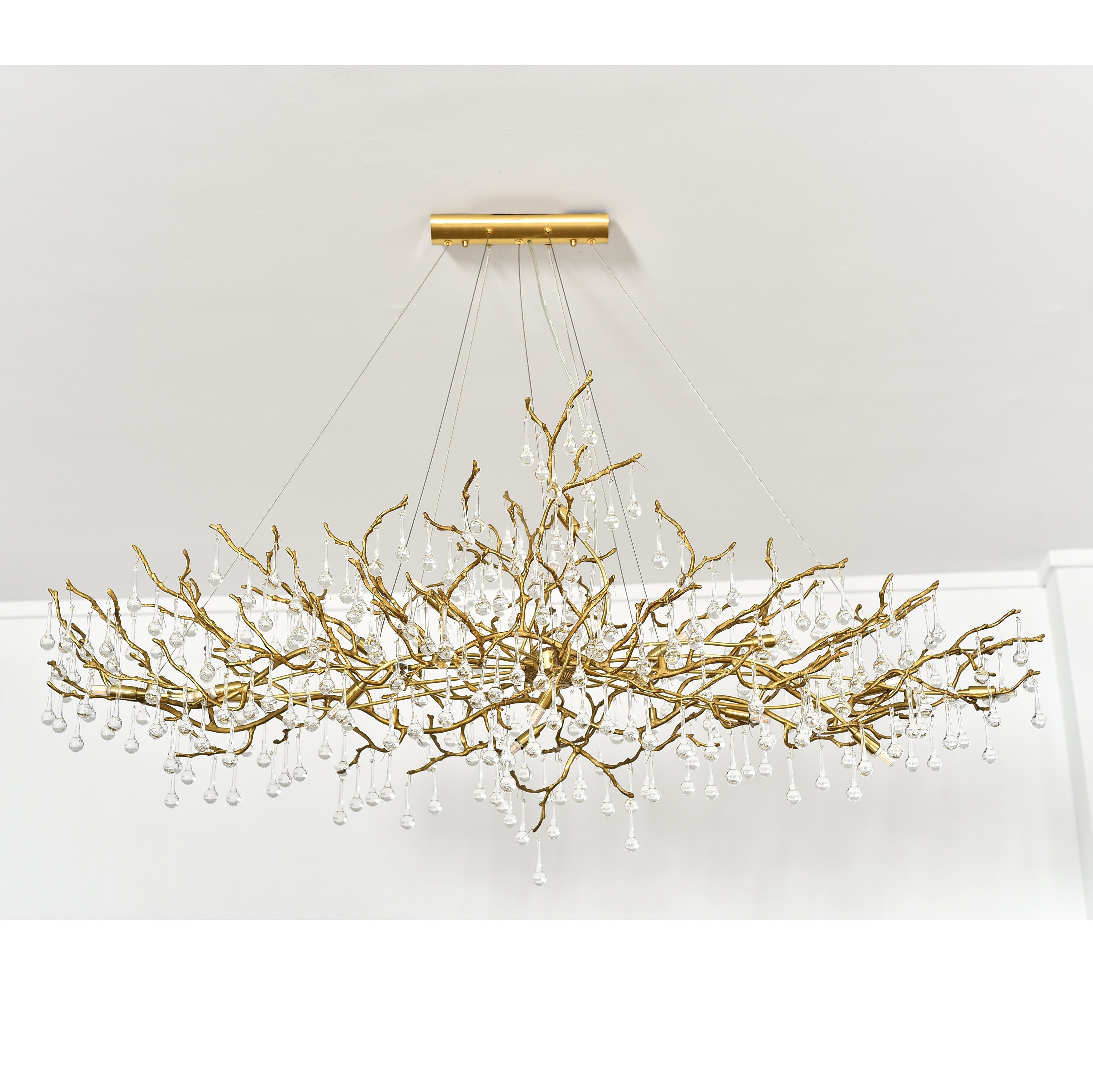 Livio Oval Branching Teardrop Chandelier - Italian Concept