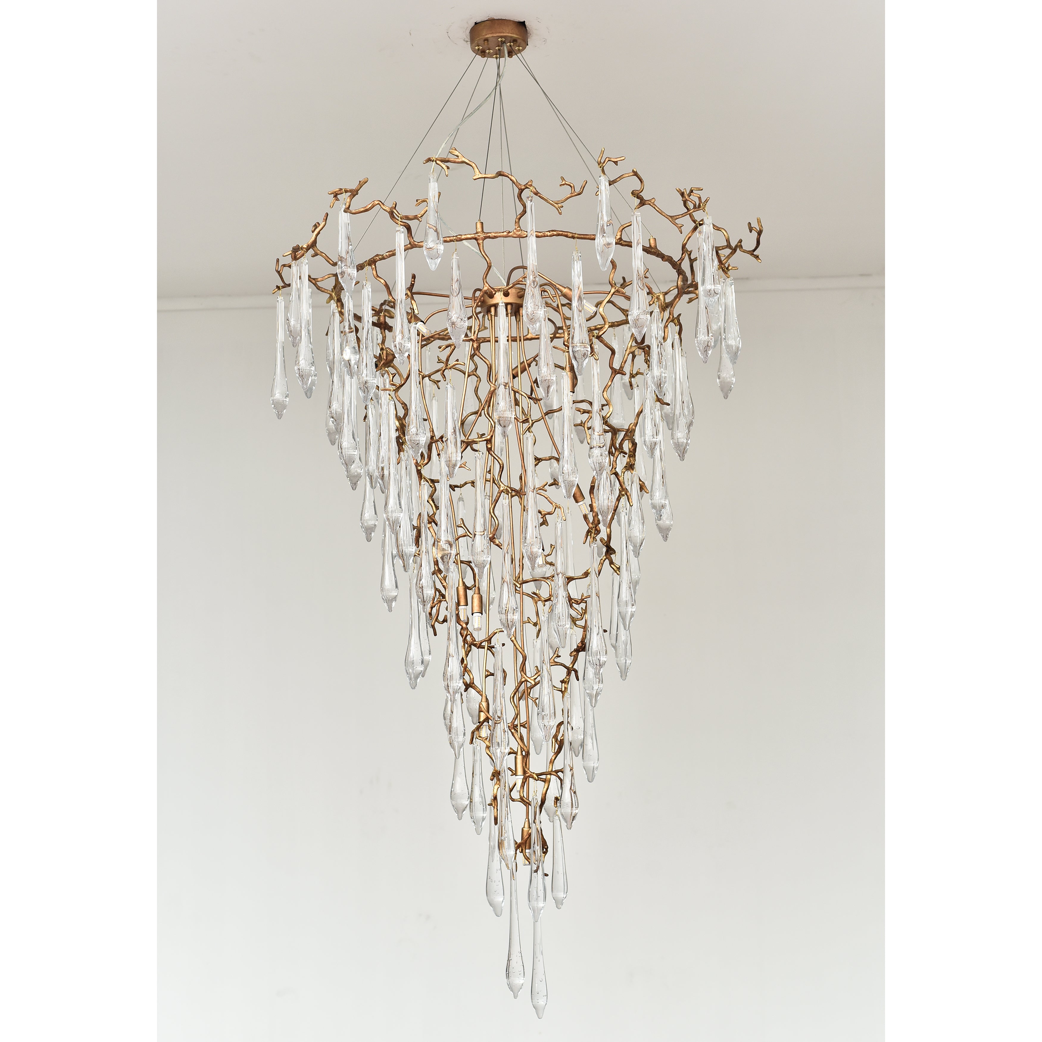 Livio Round Foyer Branching Teardrop Chandelier - Italian Concept -