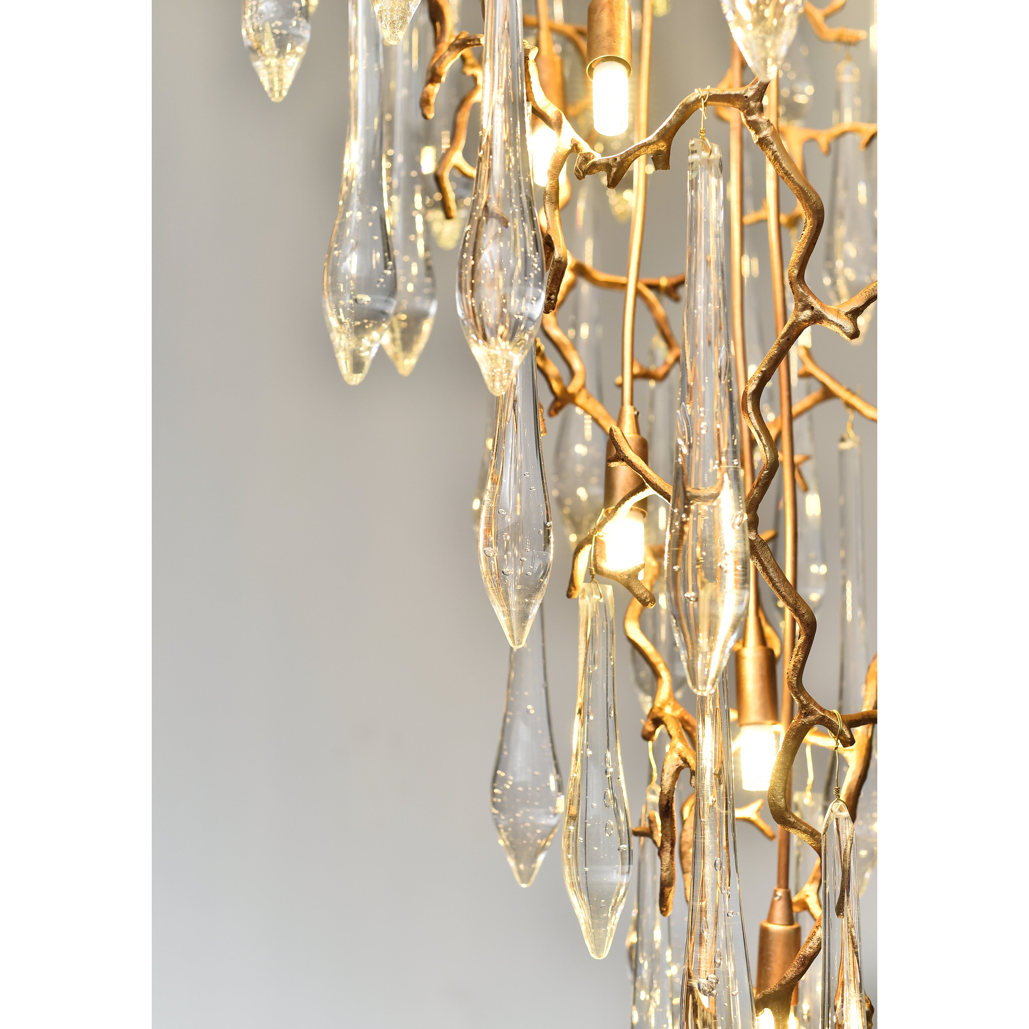 Livio Round Foyer Branching Teardrop Chandelier - Italian Concept -