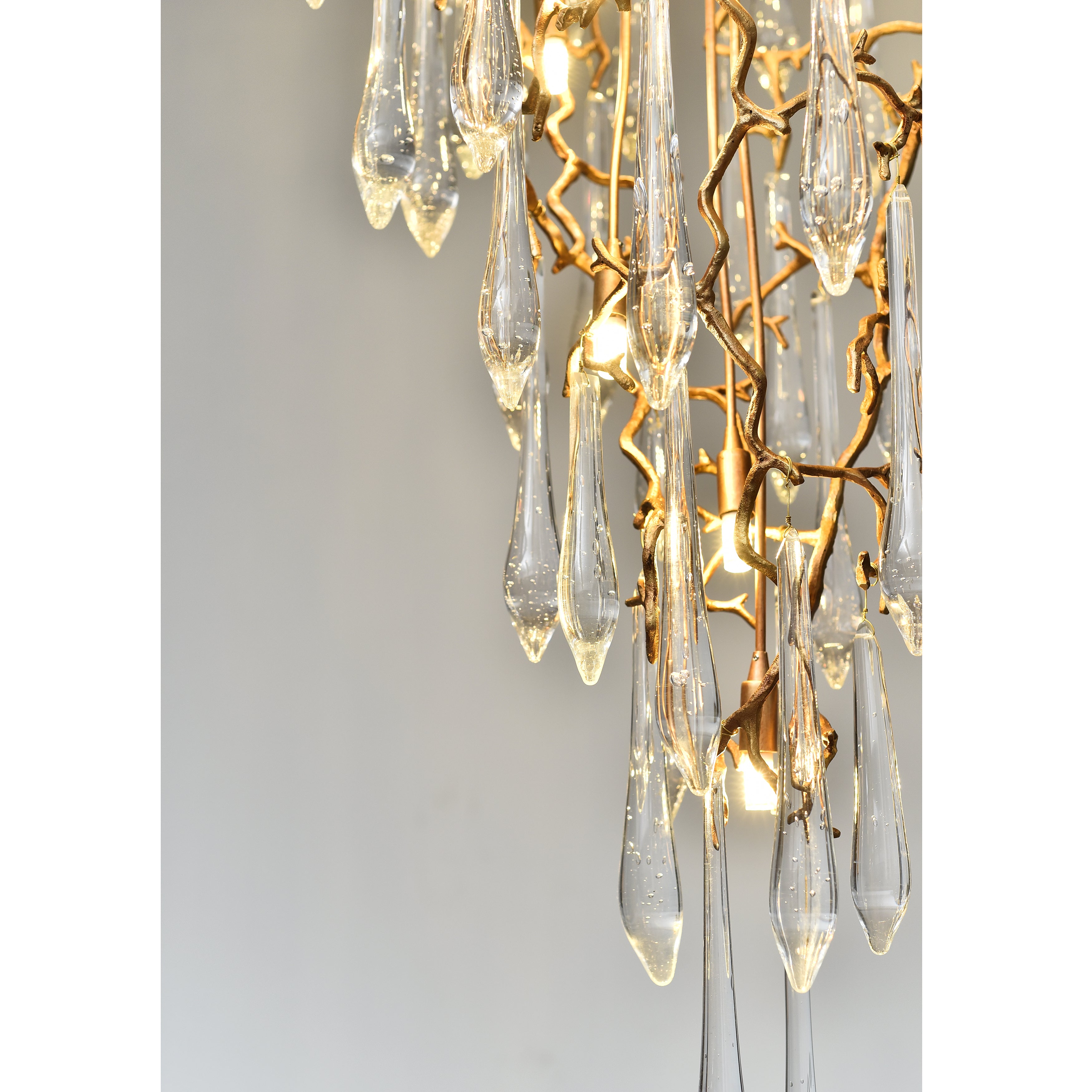 Livio Round Foyer Branching Teardrop Chandelier - Italian Concept -