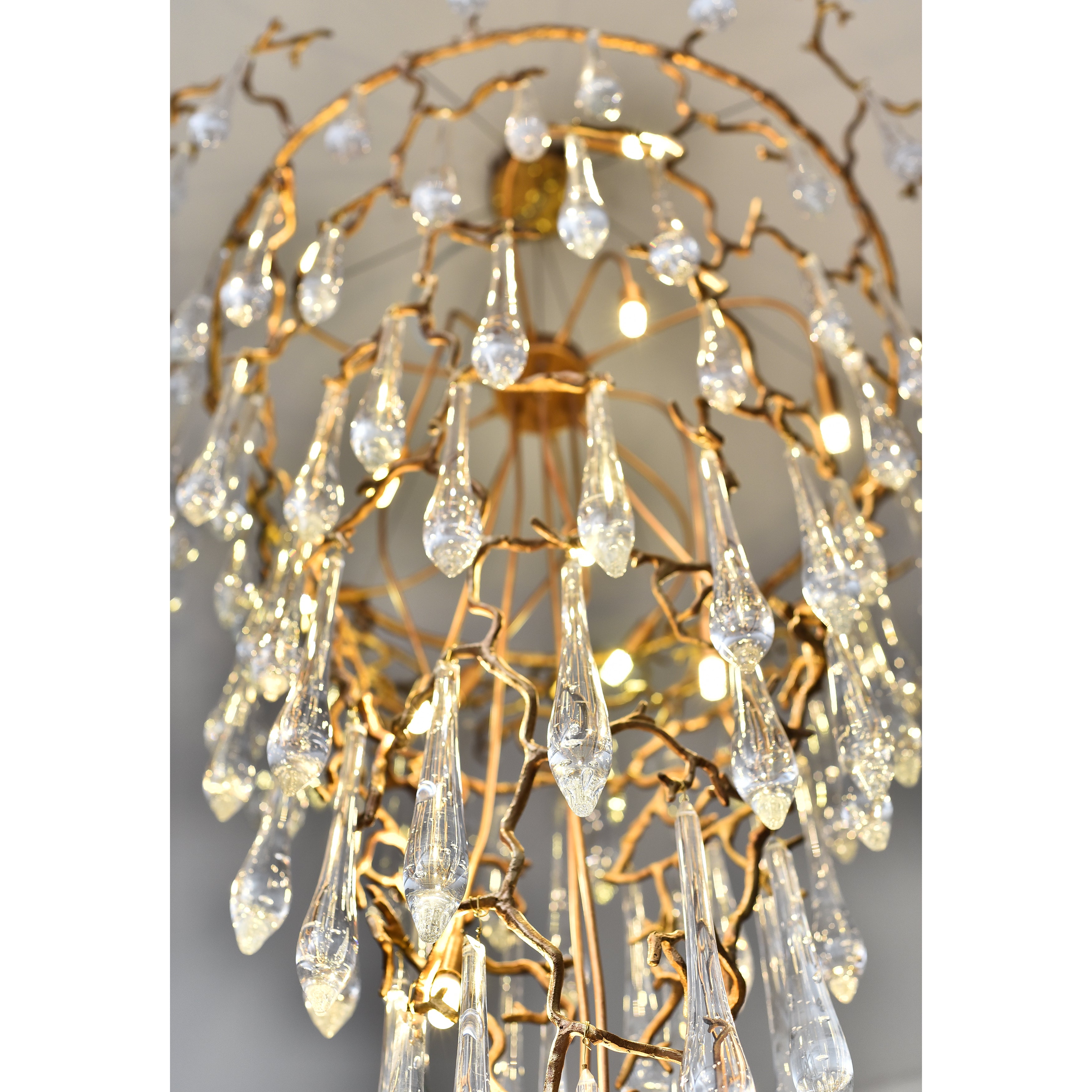 Livio Round Foyer Branching Teardrop Chandelier - Italian Concept -
