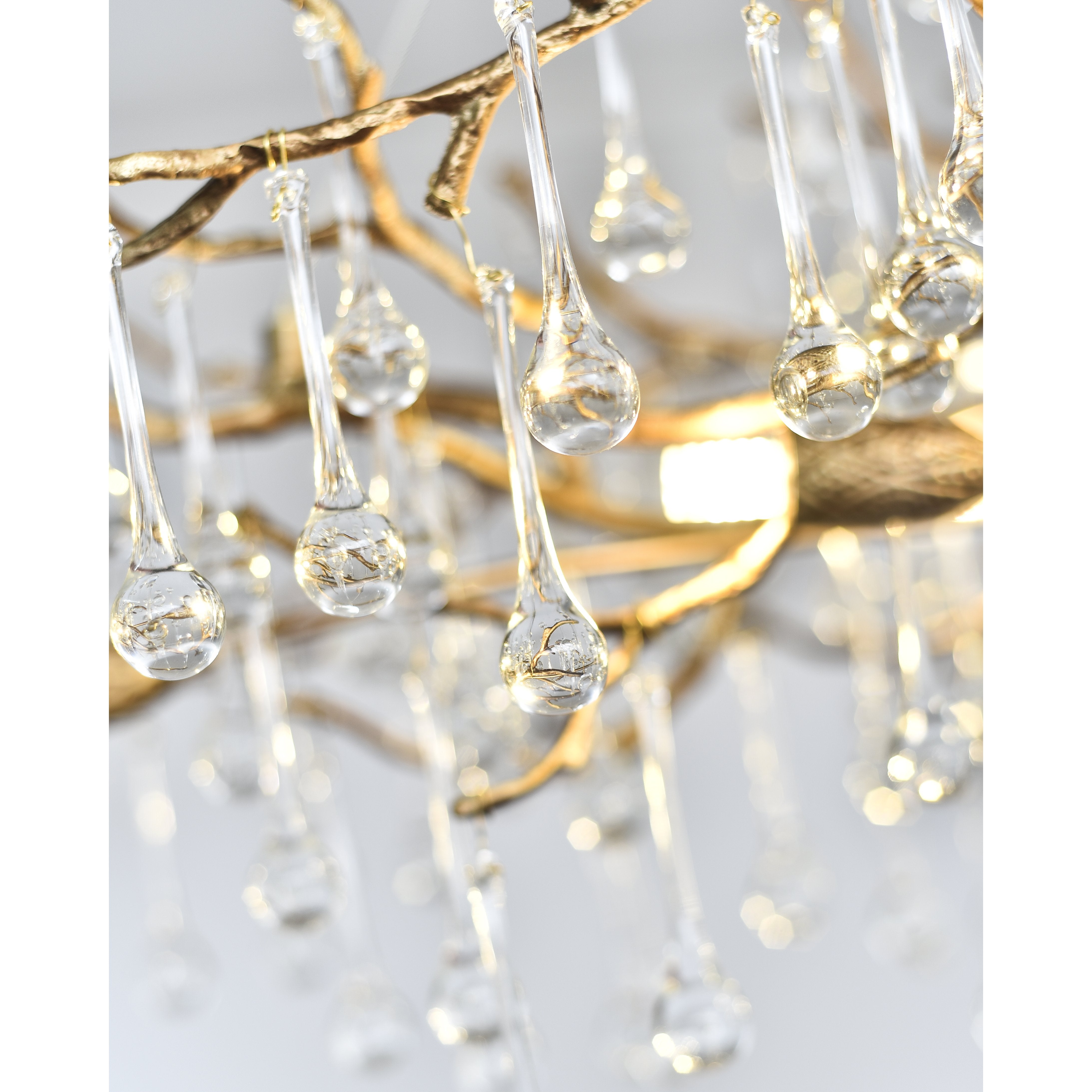 Livio Oval Branching Teardrop Chandelier - Italian Concept