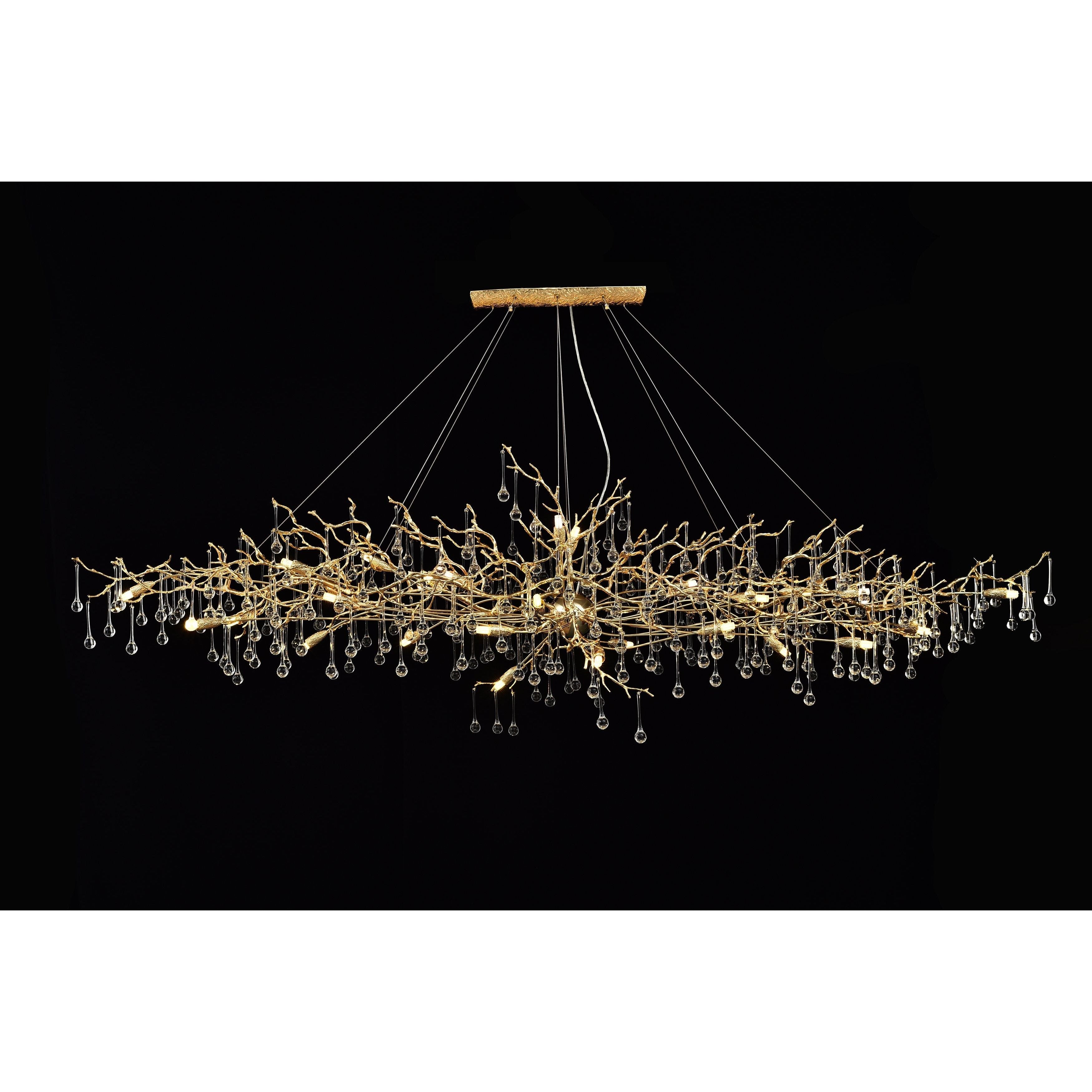 Livio Oval Branching Teardrop Chandelier - Italian Concept