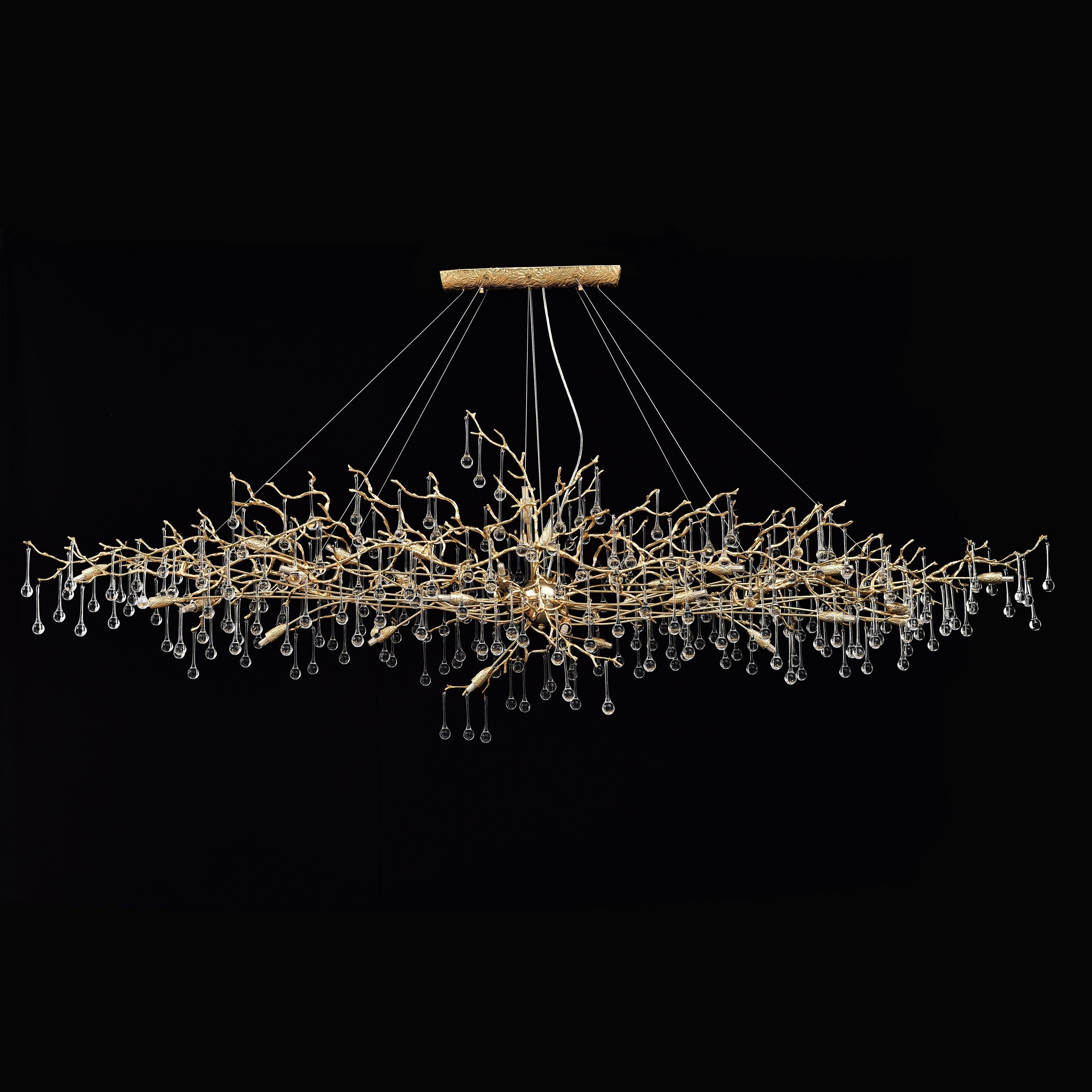 Livio Oval Branching Teardrop Chandelier - Italian Concept