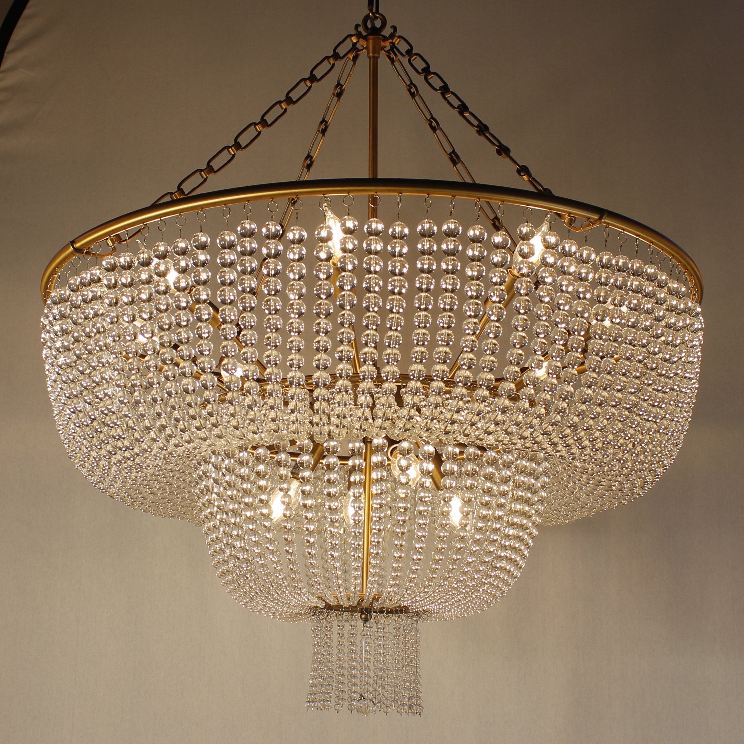 Abella 3-Tier Beaded Crystal Chandelier - Italian Concept -