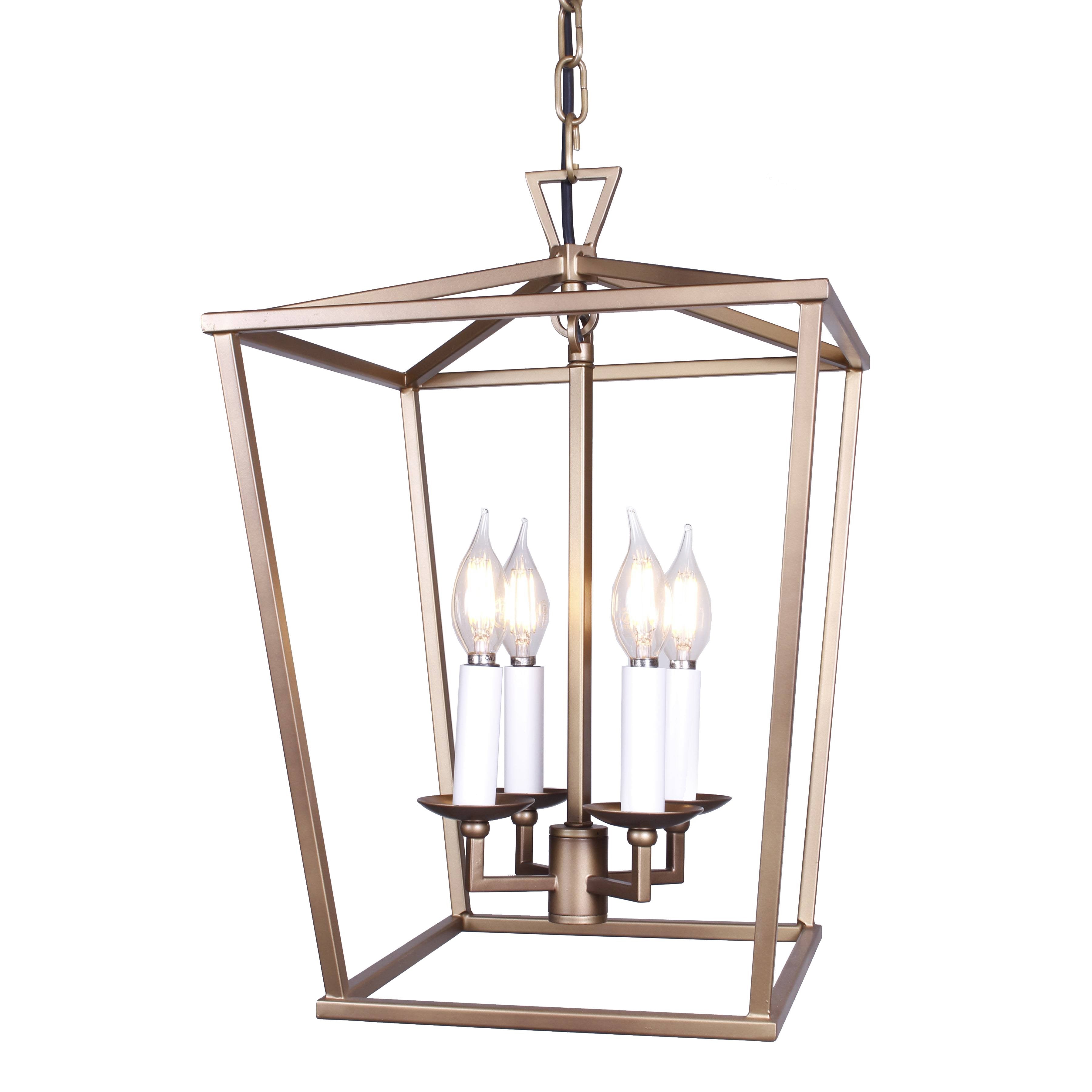 Chris Graff 4 - Light 12"W Lantern Geometric Chandelier - Italian Concept -