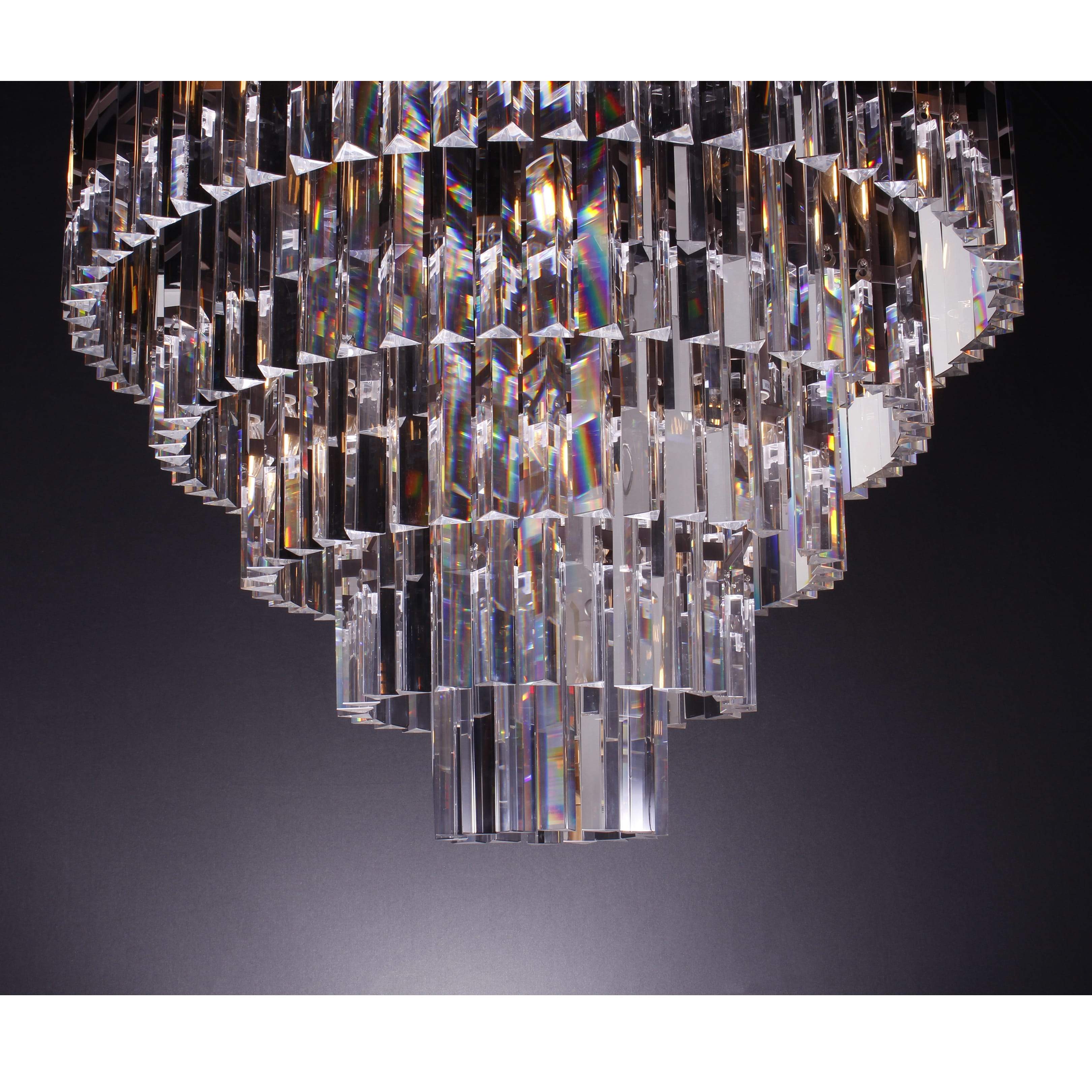 Apex Odeon Round Crystal Fringe Chandelier Collection - Italian Concept -