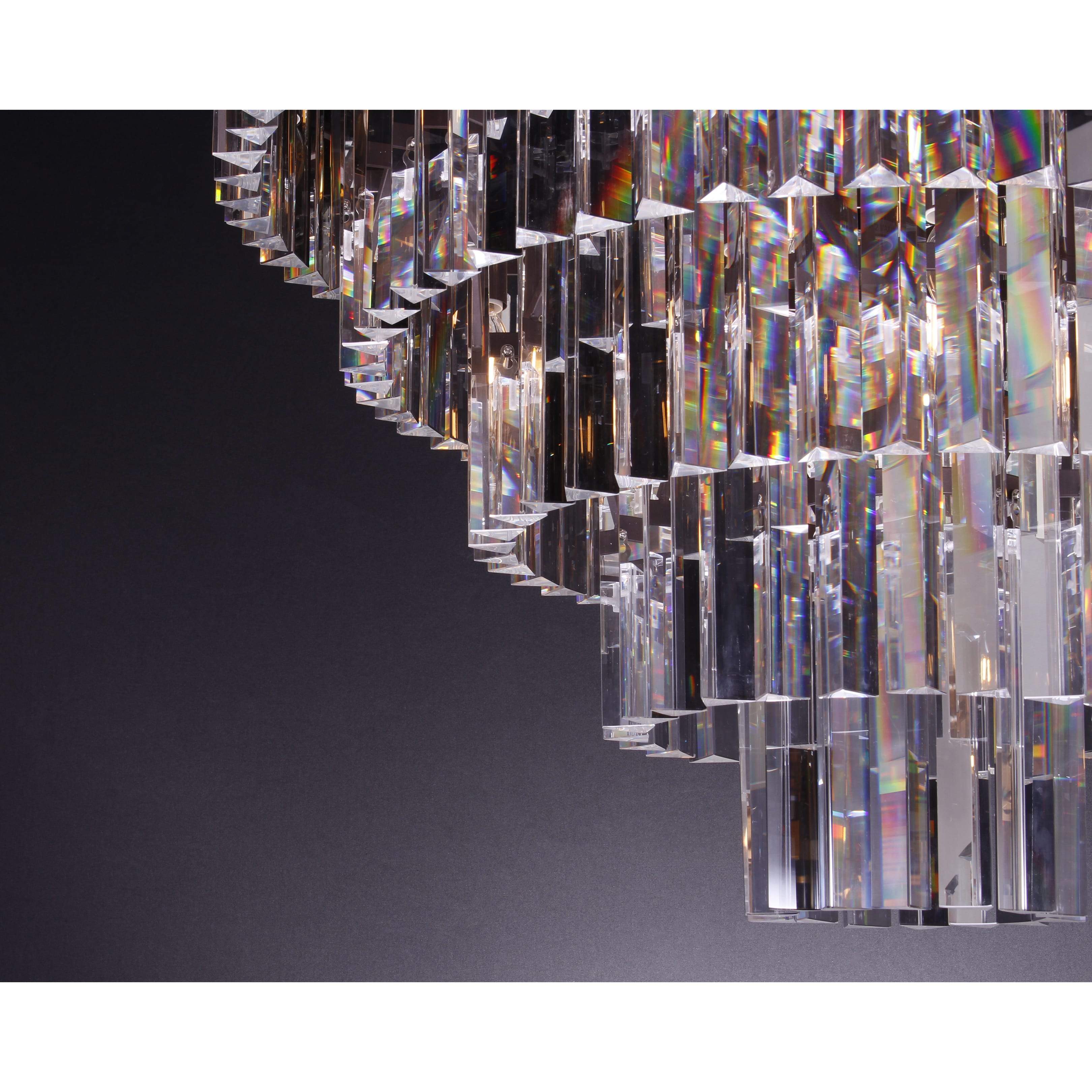 Apex Odeon Rectangular Fringe Crystal Chandelier - Italian Concept -