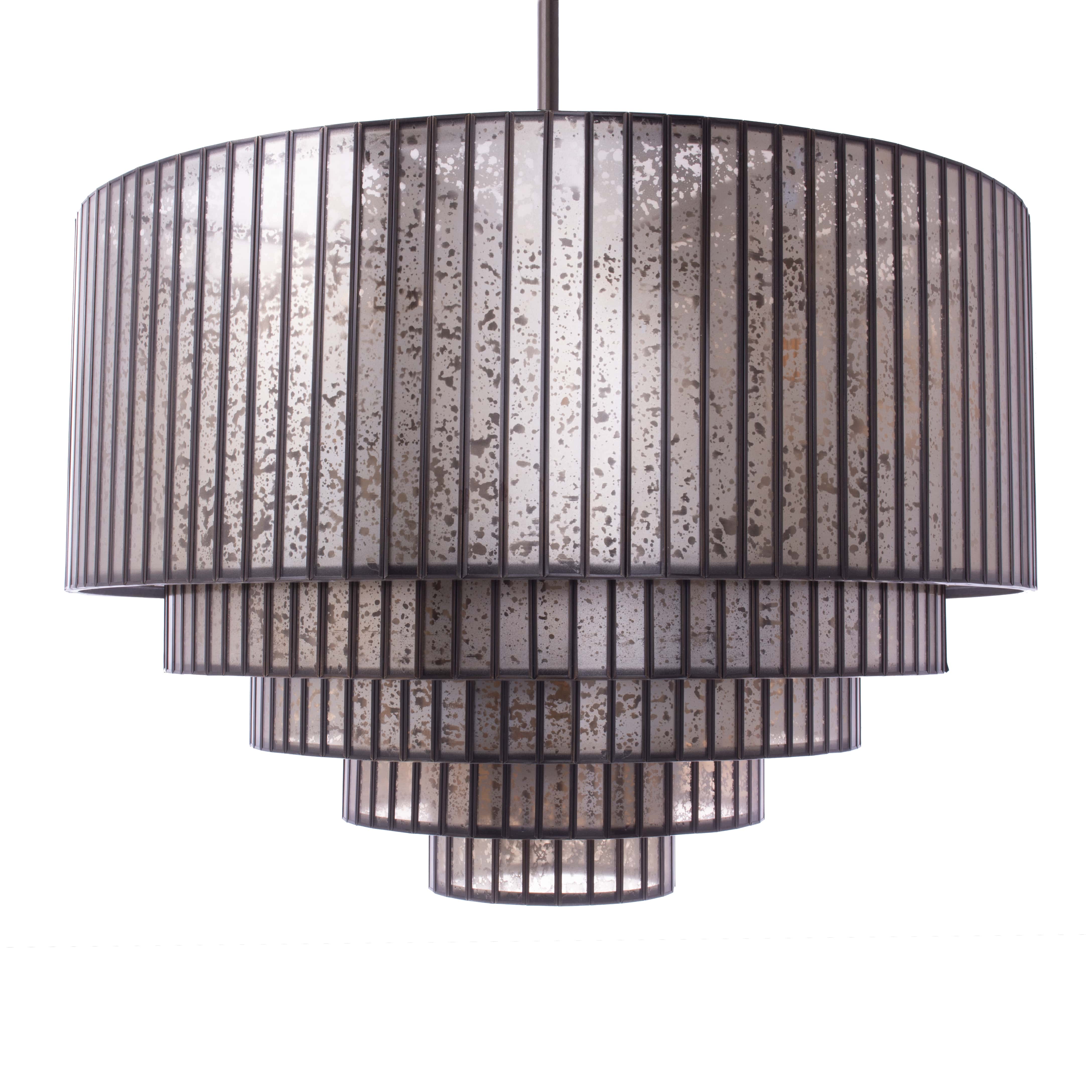5-Tier Mercury Glass Chandelier - Italian Concept -