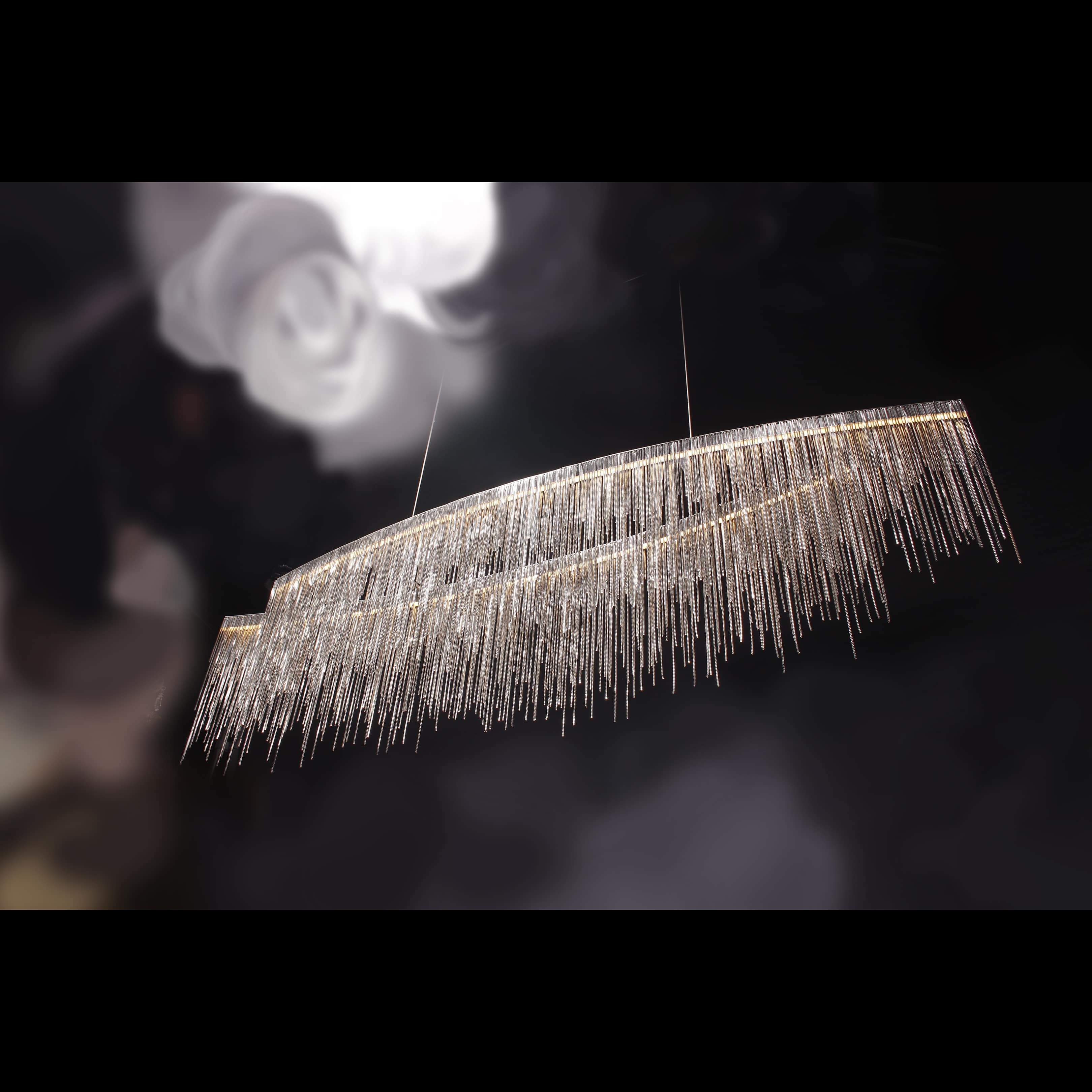 Villa Je Suis Oval 59" LED Chain Chandelier - Italian Concept