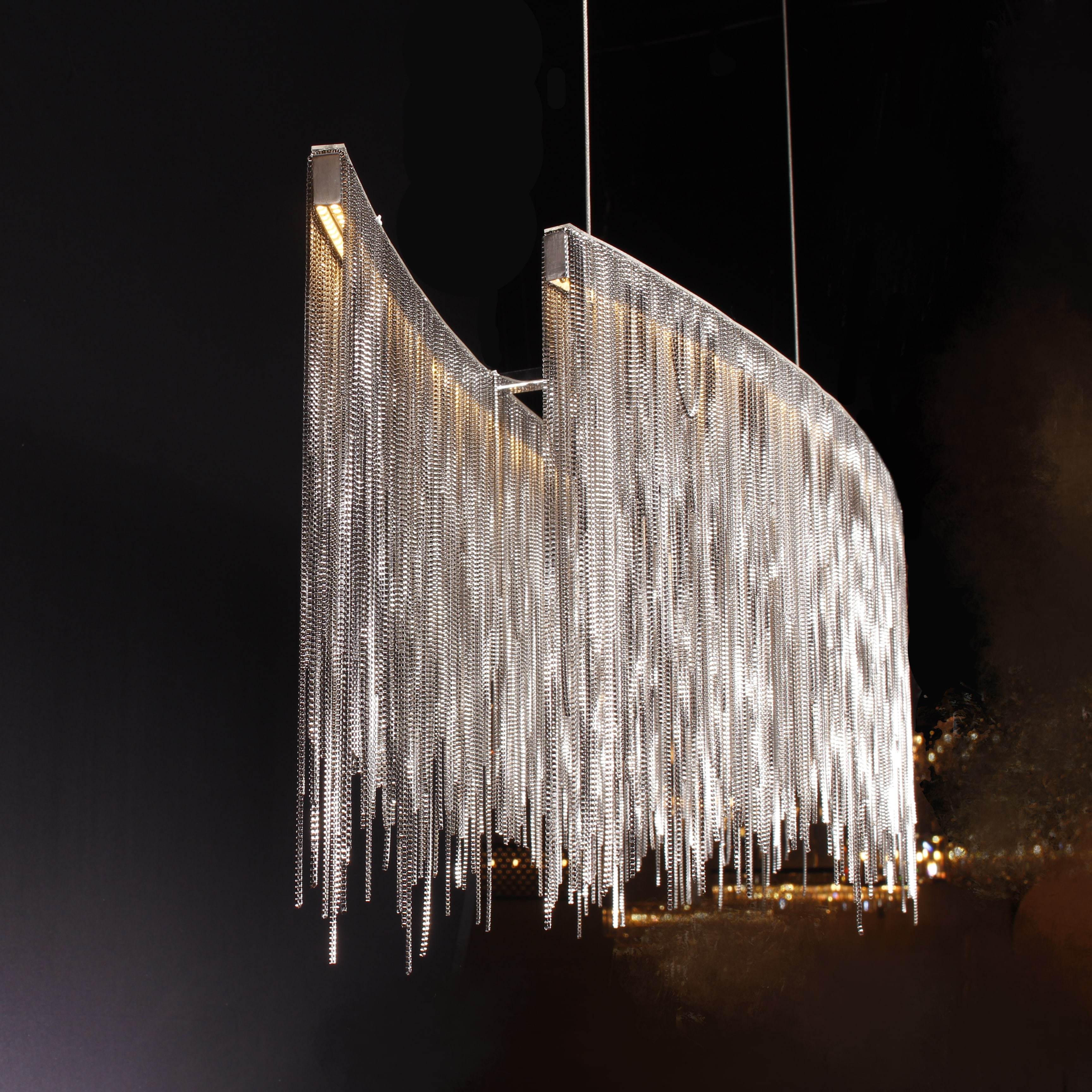 Villa Je Suis Oval 59" LED Chain Chandelier - Italian Concept