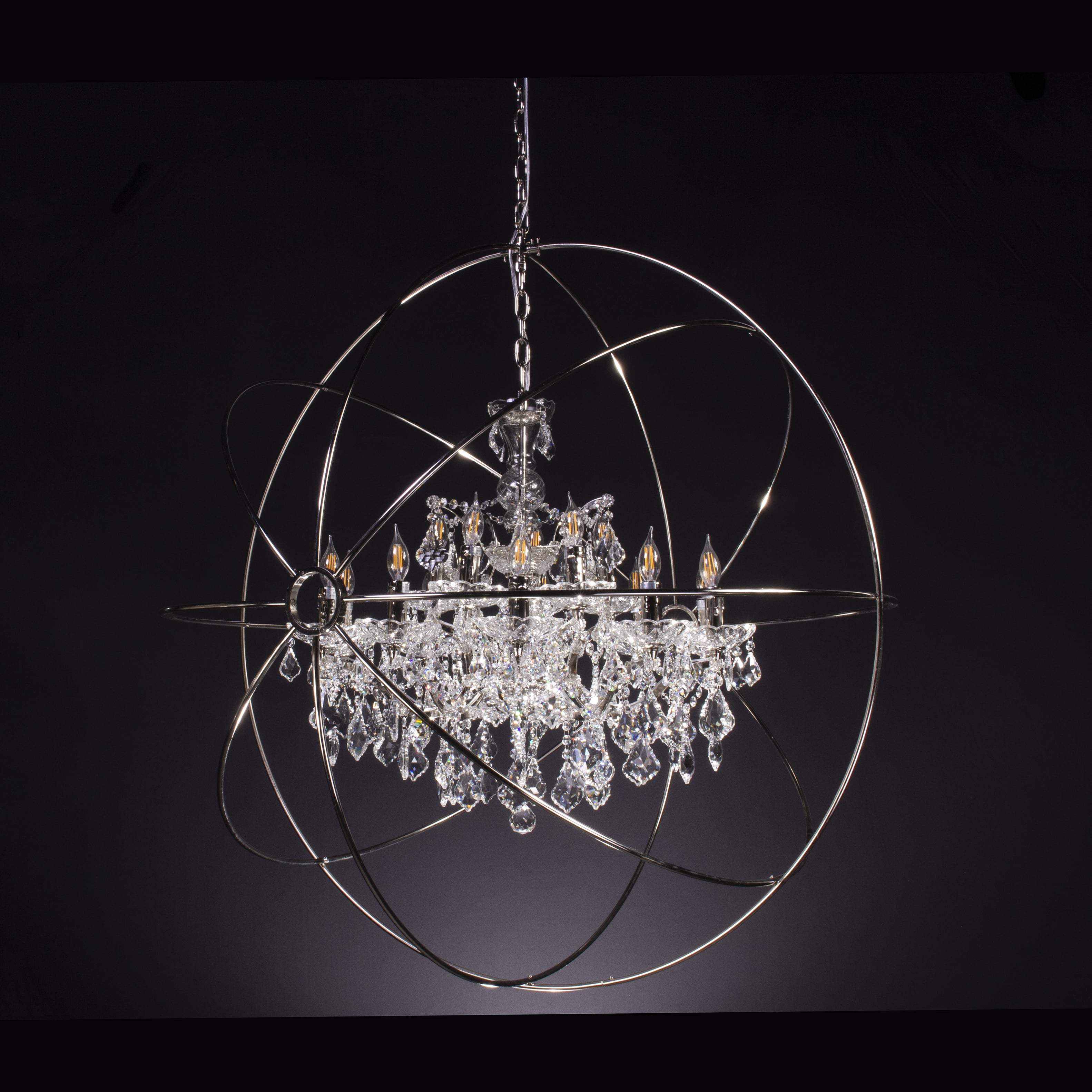 MN Iron Orb Crystal Chandelier - Italian Concept