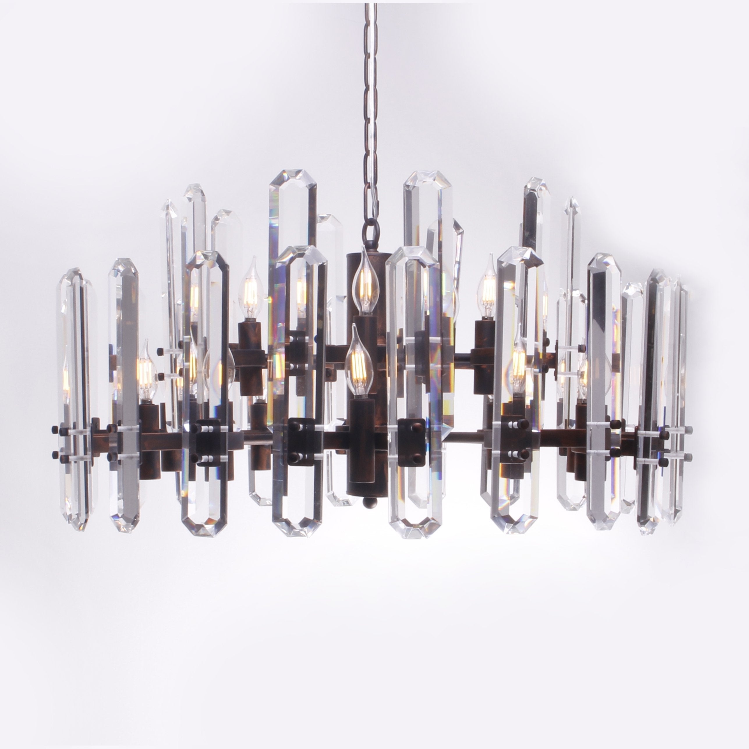 Ruby Round Crystal Chandelier