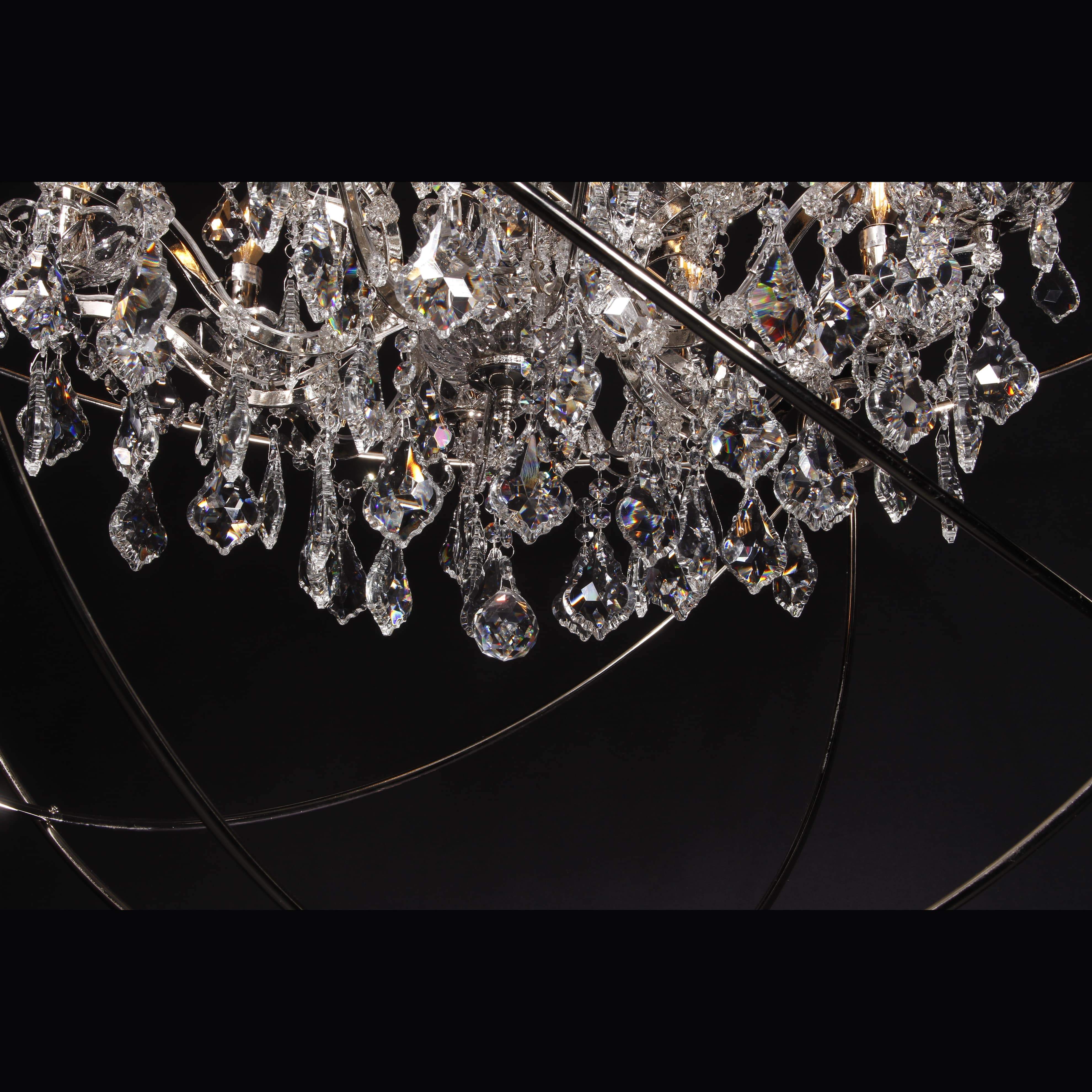 MN Iron Orb Smoke Crystal Chandelier - Italian Concept