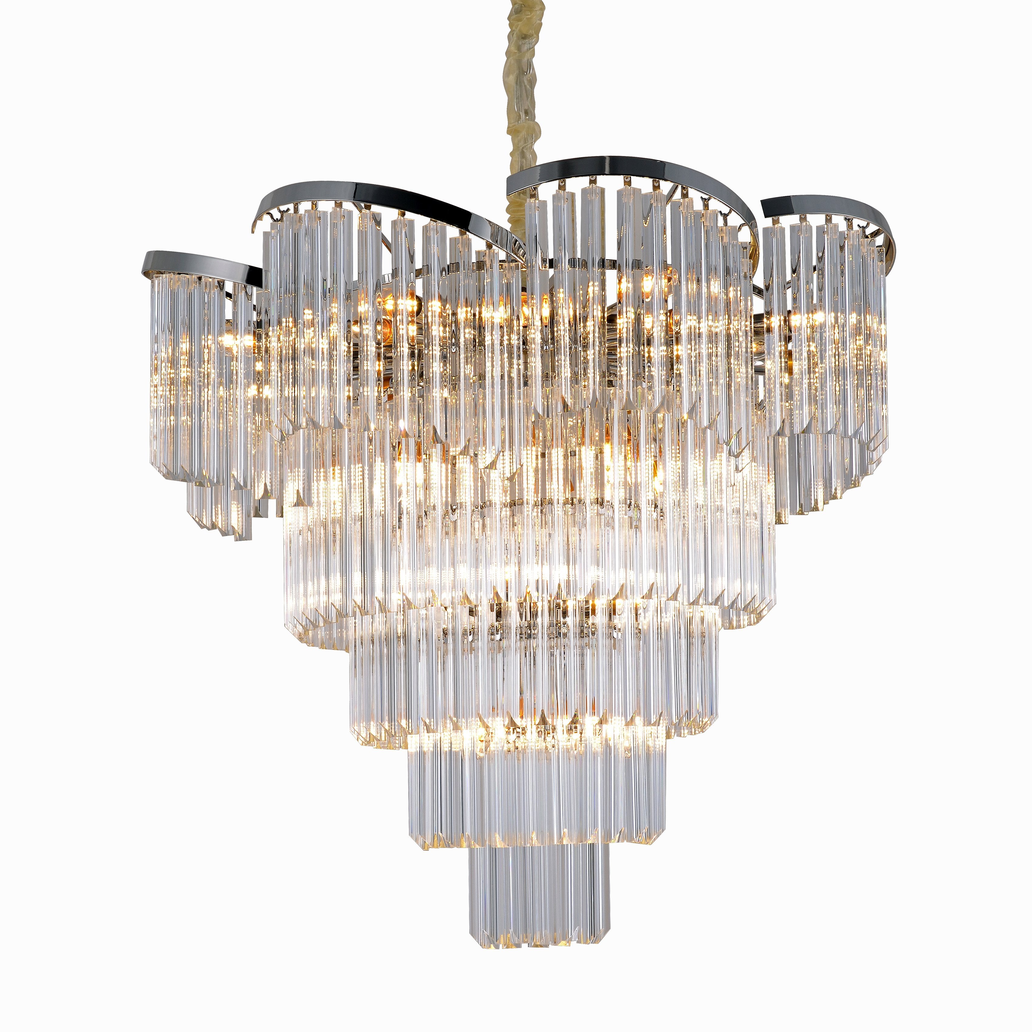 Twin Palms Round Crystal Chandelier - Italian Concept
