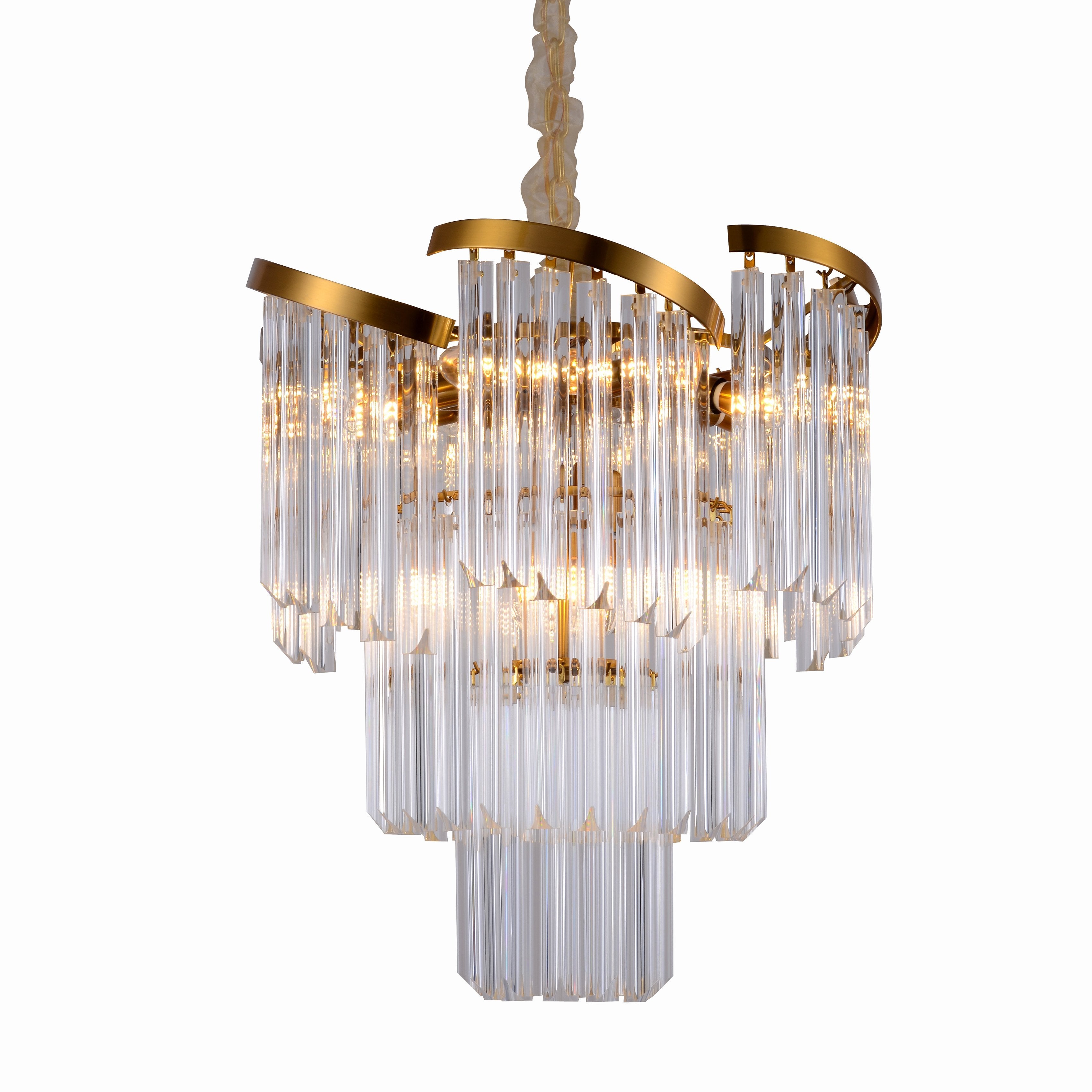 Twin Palms Round Crystal Chandelier - Italian Concept