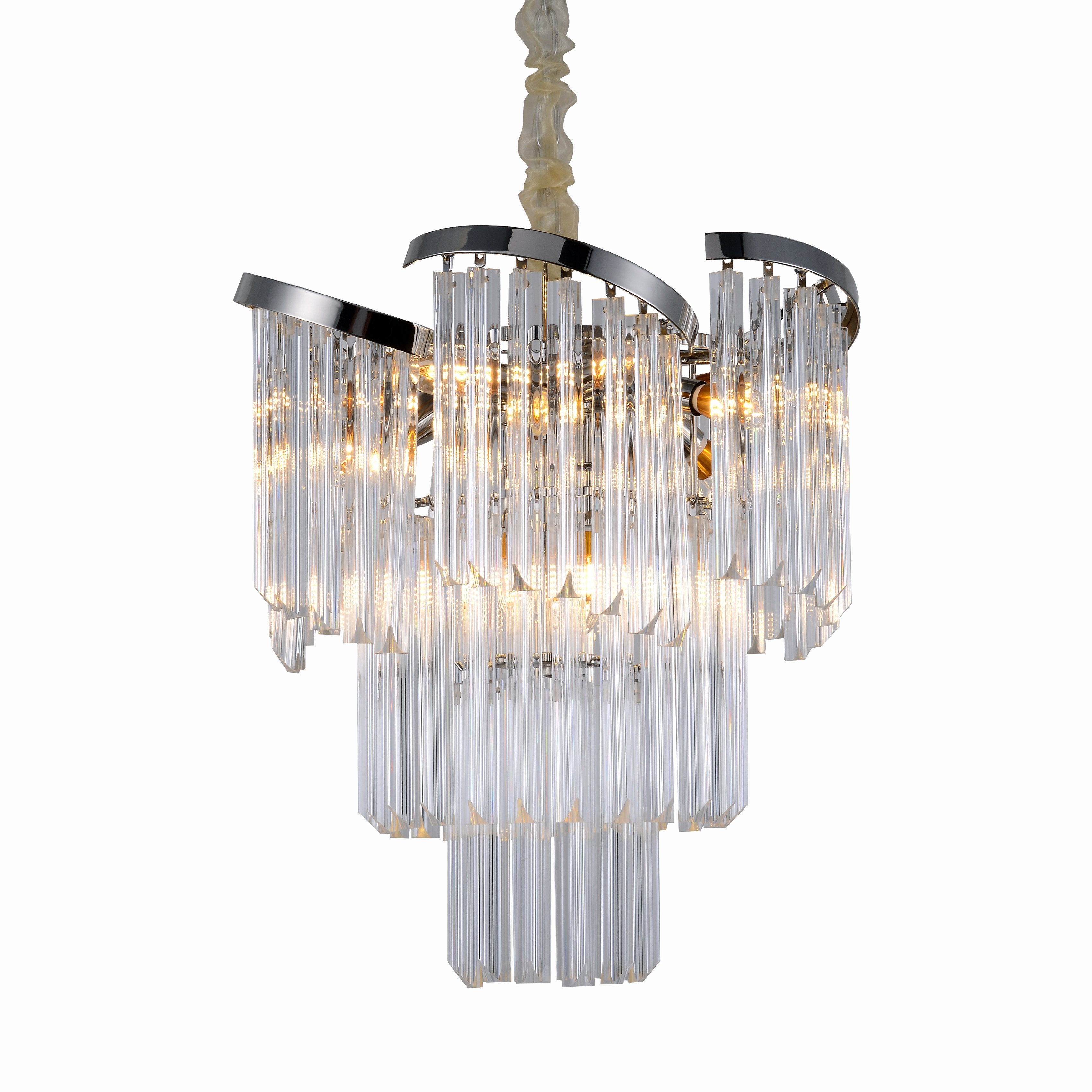 Twin Palms Round Crystal Chandelier - Italian Concept