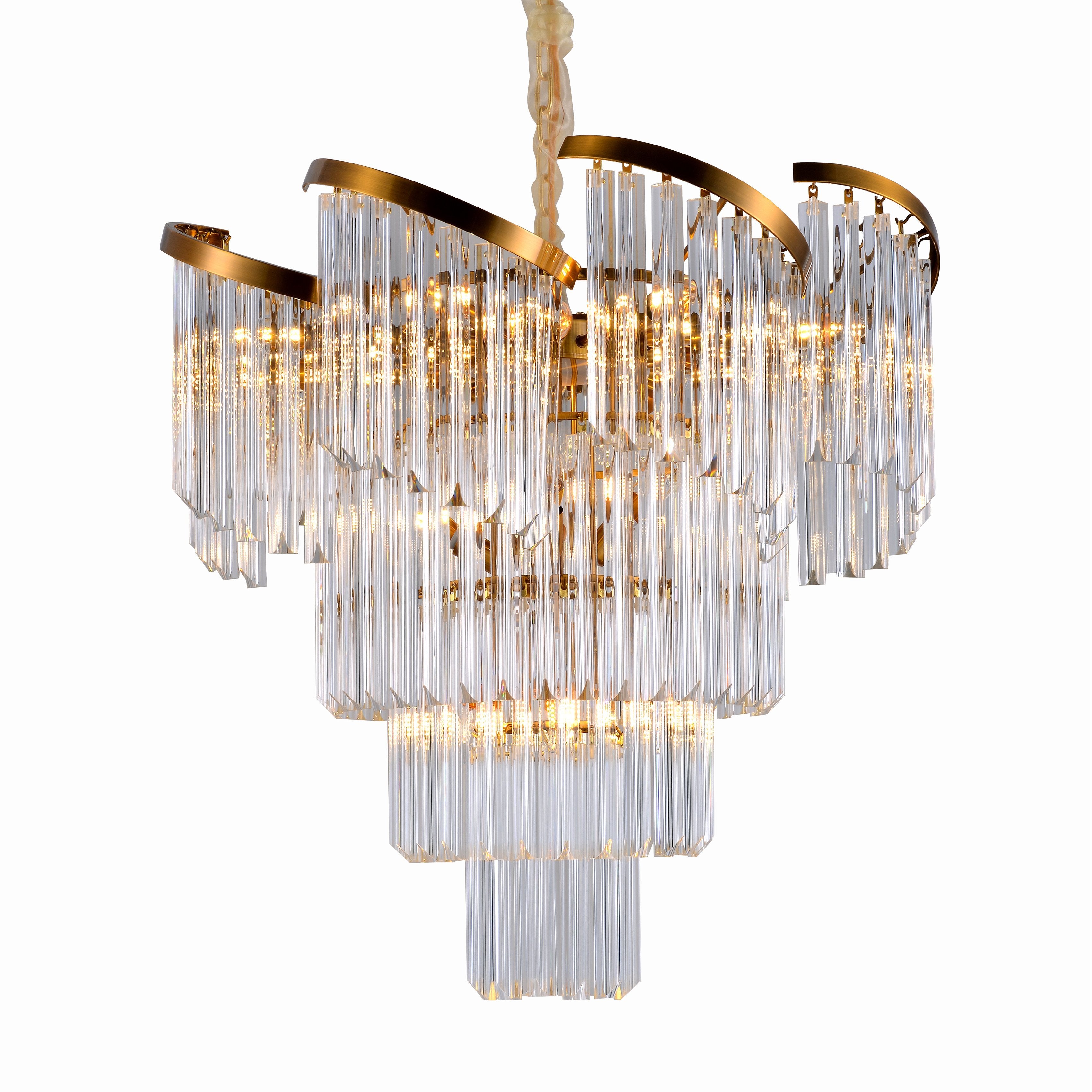 Twin Palms Round Crystal Chandelier - Italian Concept