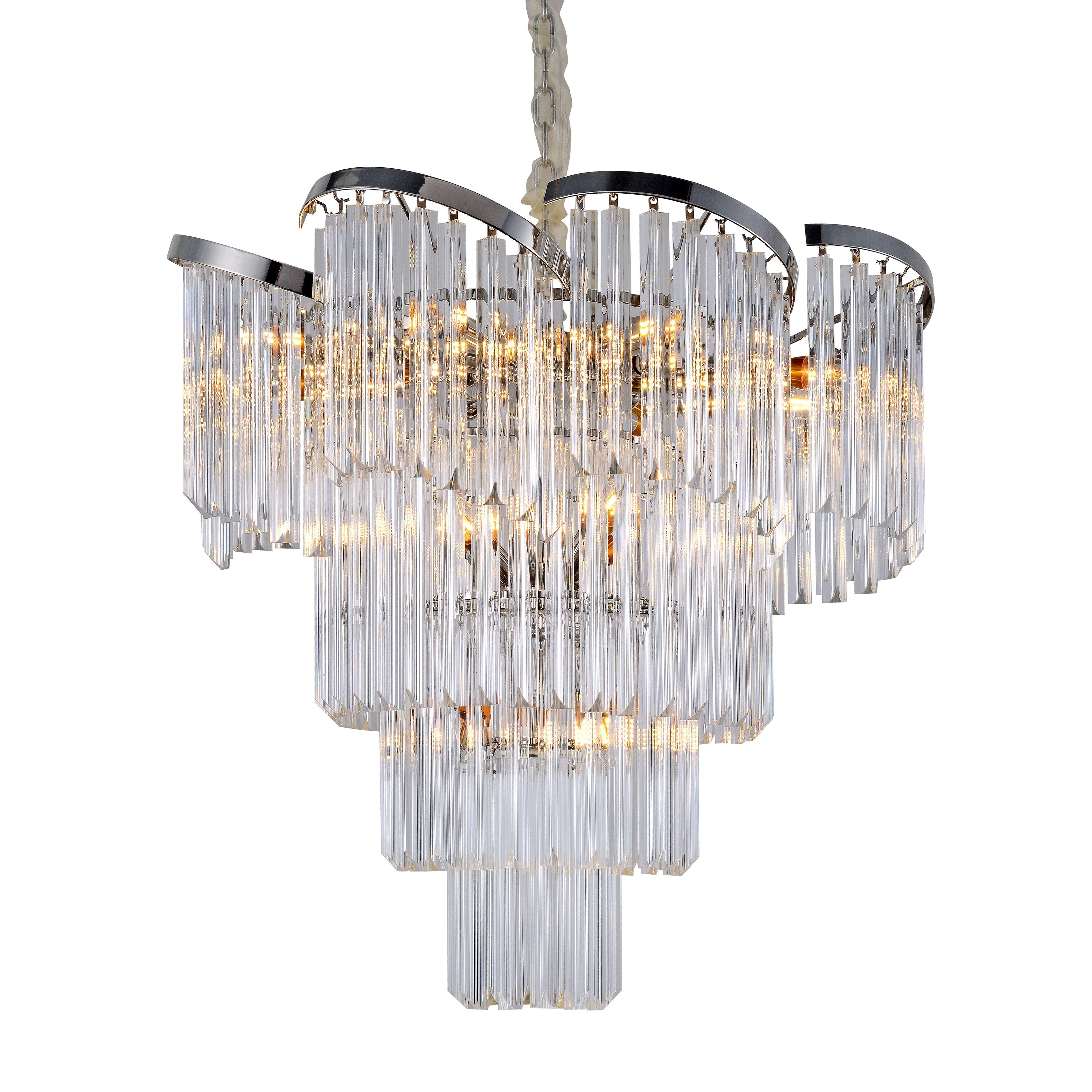 Twin Palms Round Crystal Chandelier - Italian Concept
