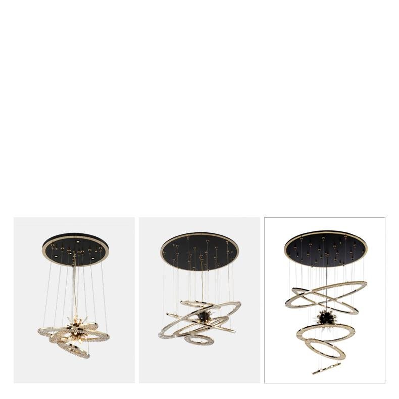 Aleron Crystal Ring Sputnik Chandelier - Italian Concept -