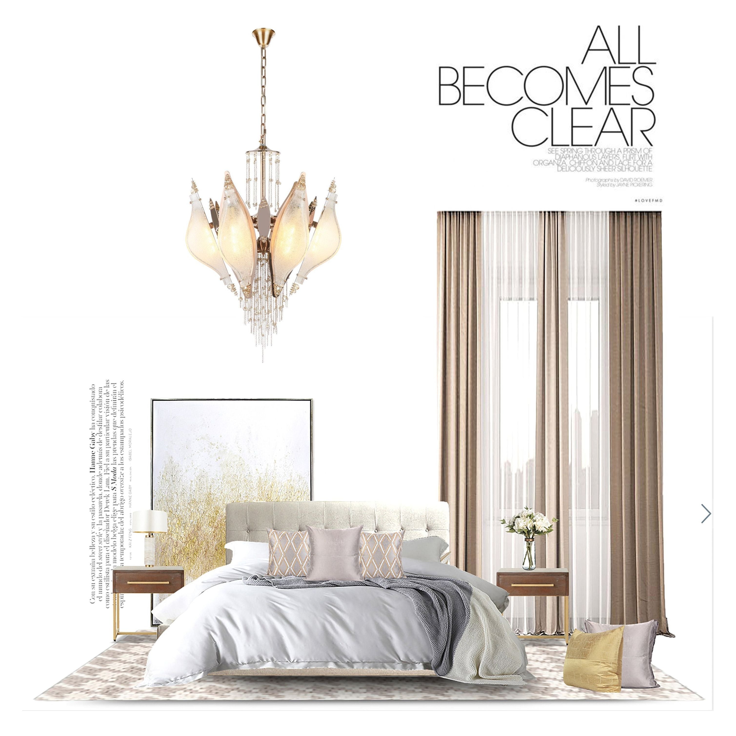 Aria Closed-Flower Crystal Murano Chandelier - Italian Concept -